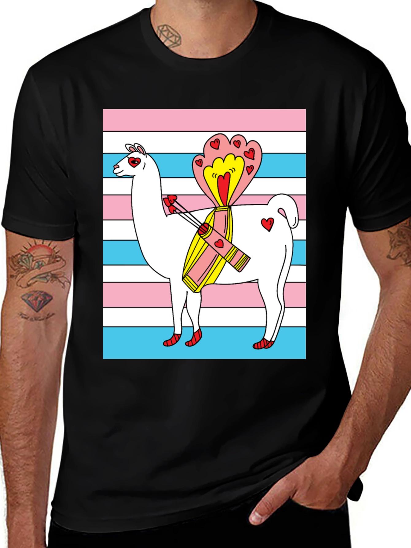 Variant 19 of Llama Love Trans Pride T-Shirt