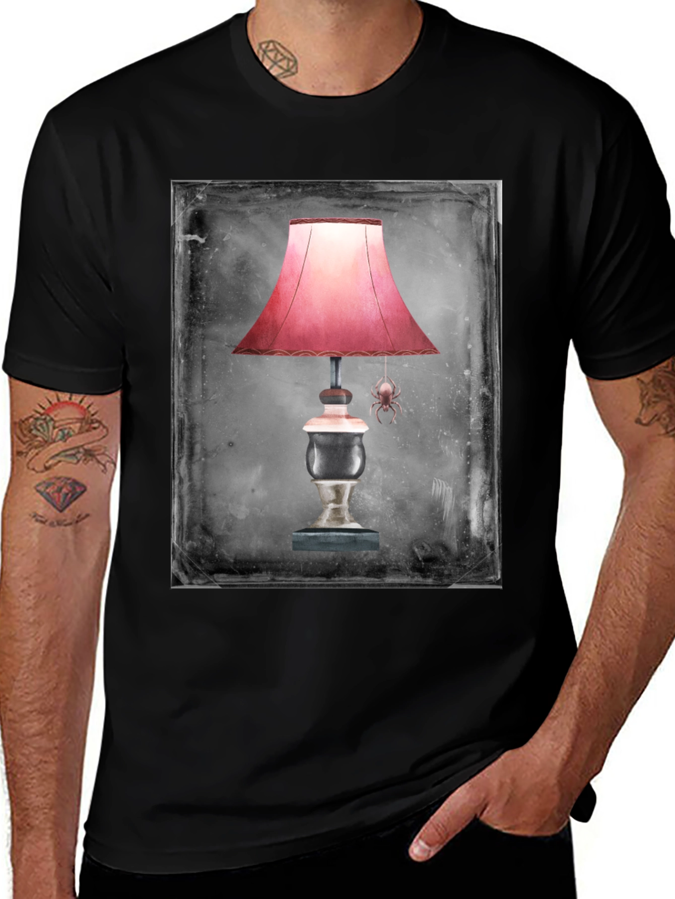 Variant 26 of Spooky Lamp Graphic Tee - Halloween T-Shirt