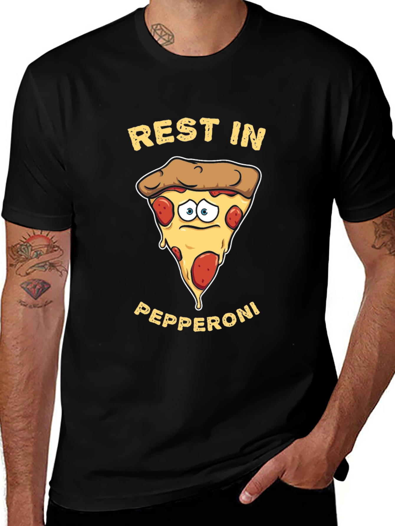 Variant 28 of Rest in Pepperoni Funny Graphic T-Shirt