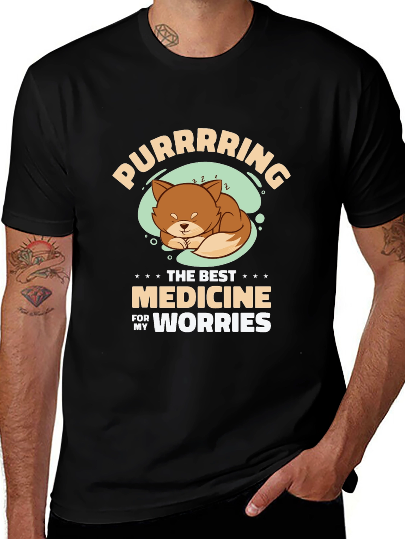 Variant 28 of Purrrrring Medicine Cat T-Shirt