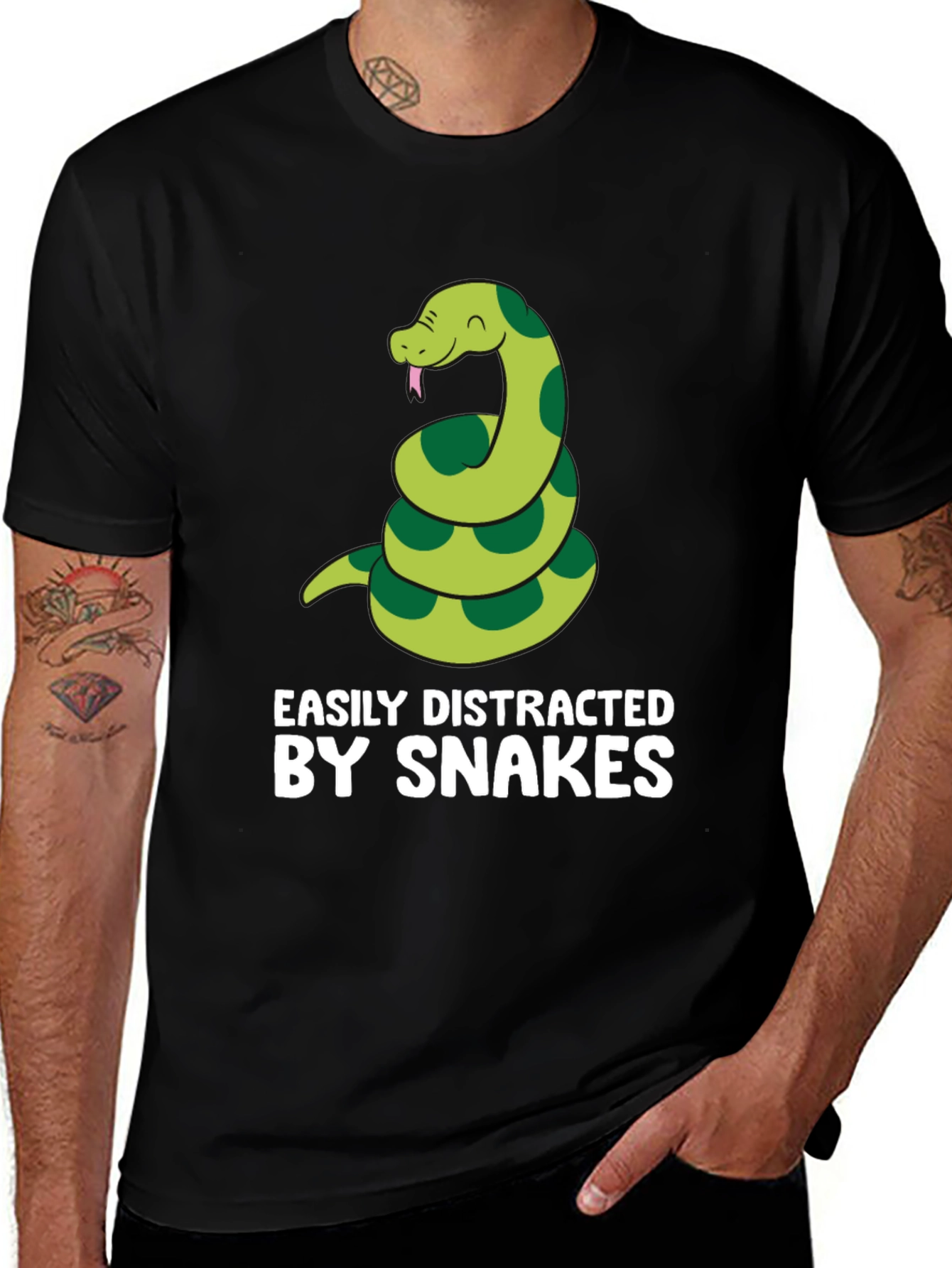 Variant 18 of Easily Distracted By Snakes Graphic T-Shirt