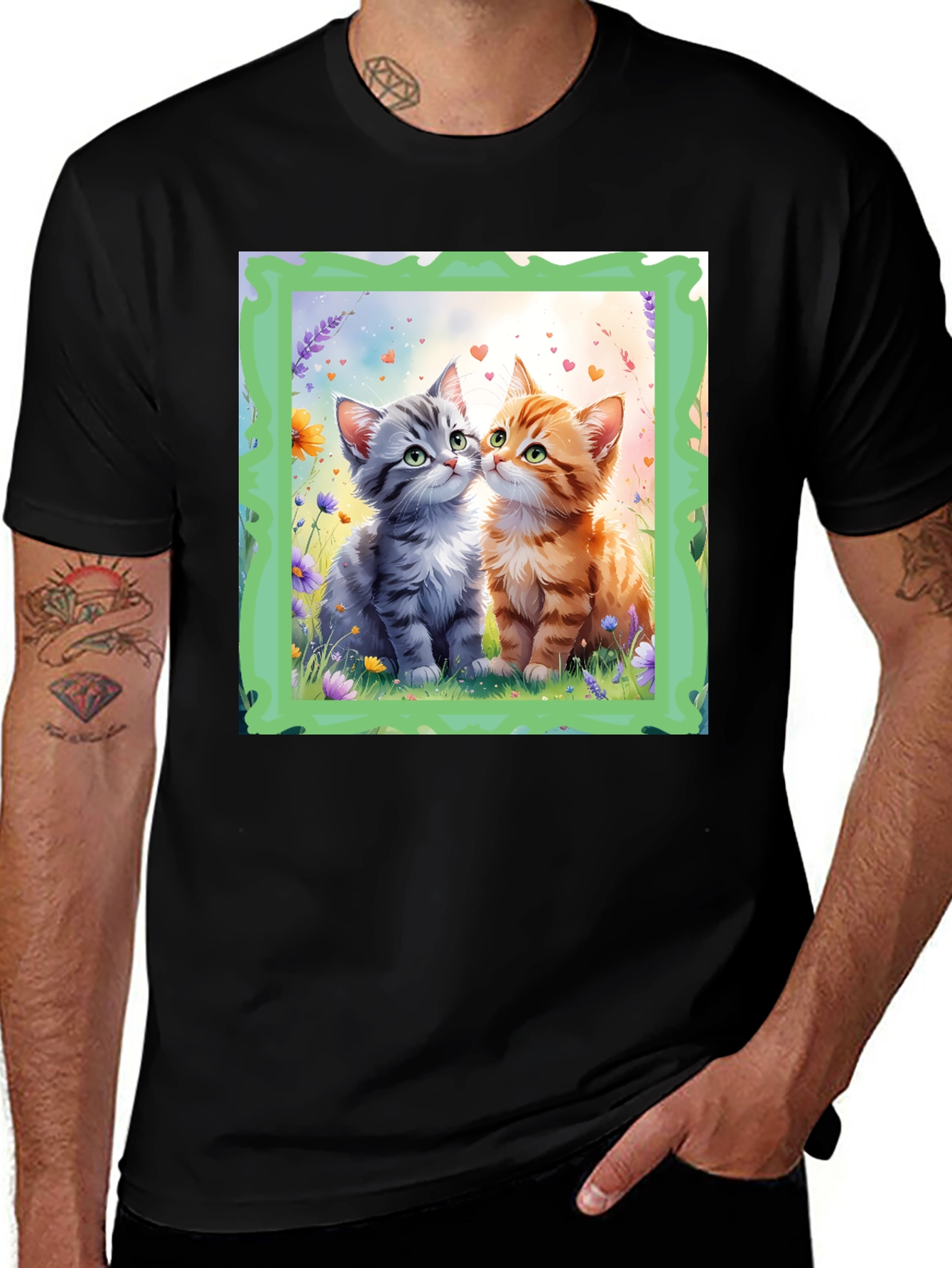 Variant 2 of Cute Kitten Love Graphic Tee