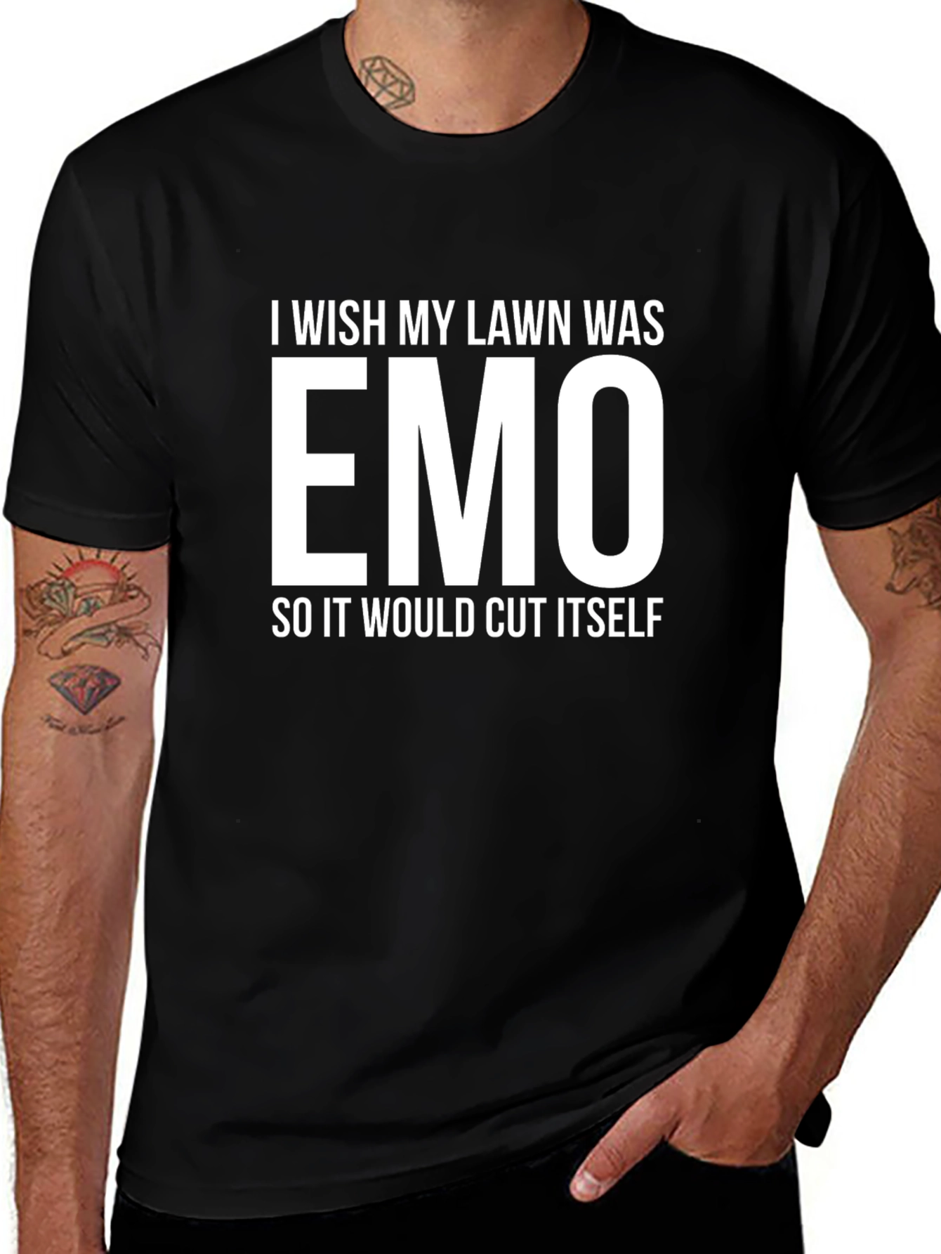 Variant 5 of Emo Lawn Funny Graphic T-Shirt