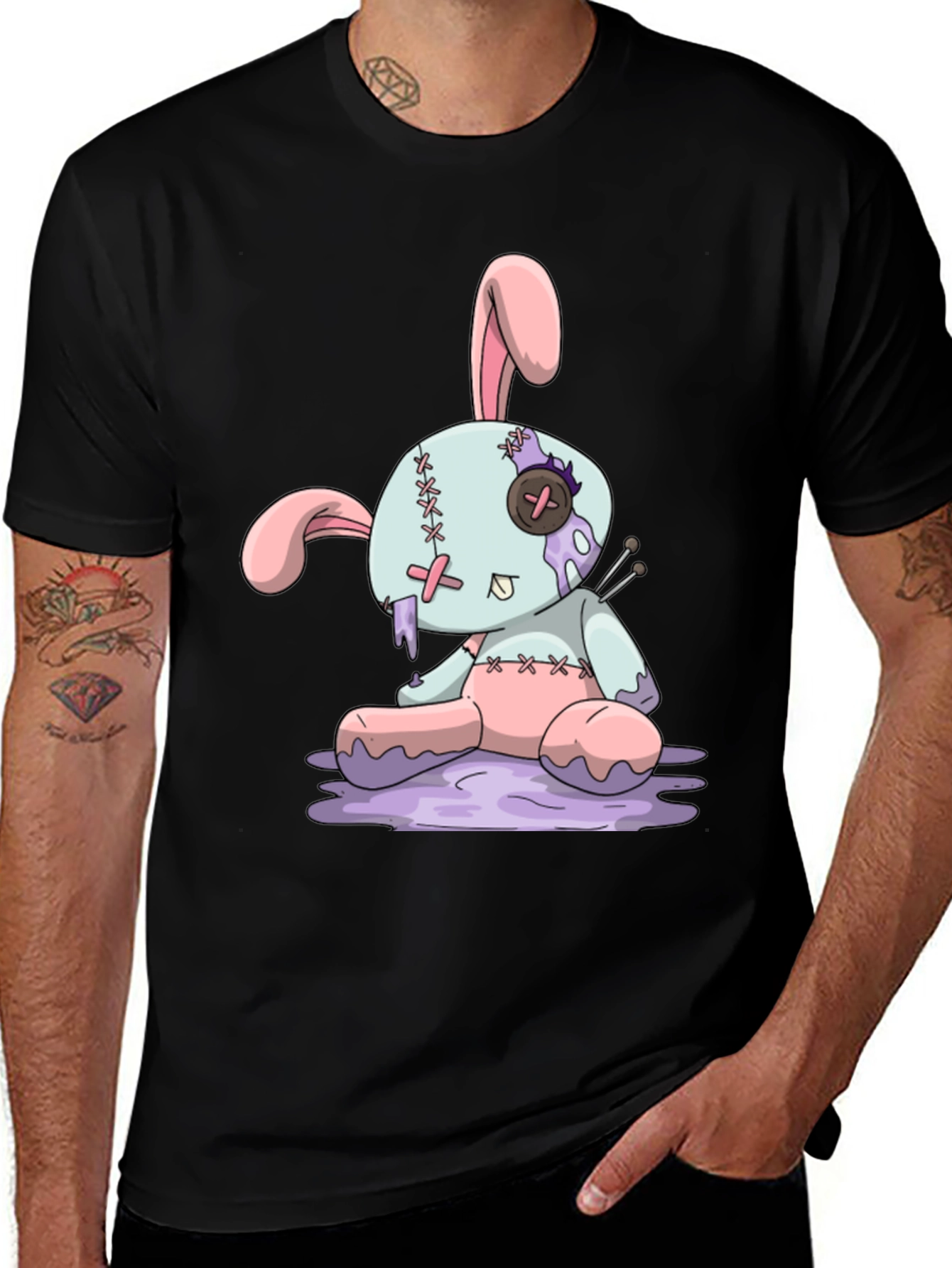 Variant 21 of Zombie Bunny T-Shirt - Unique Graphic Tee