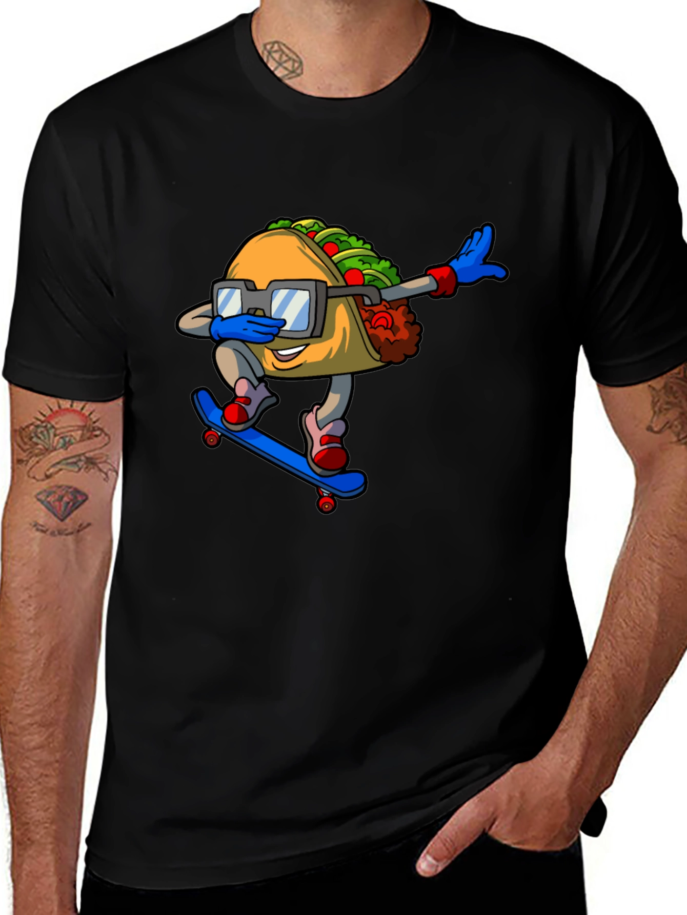 Variant 21 of Taco Skateboarder Graphic Tee
