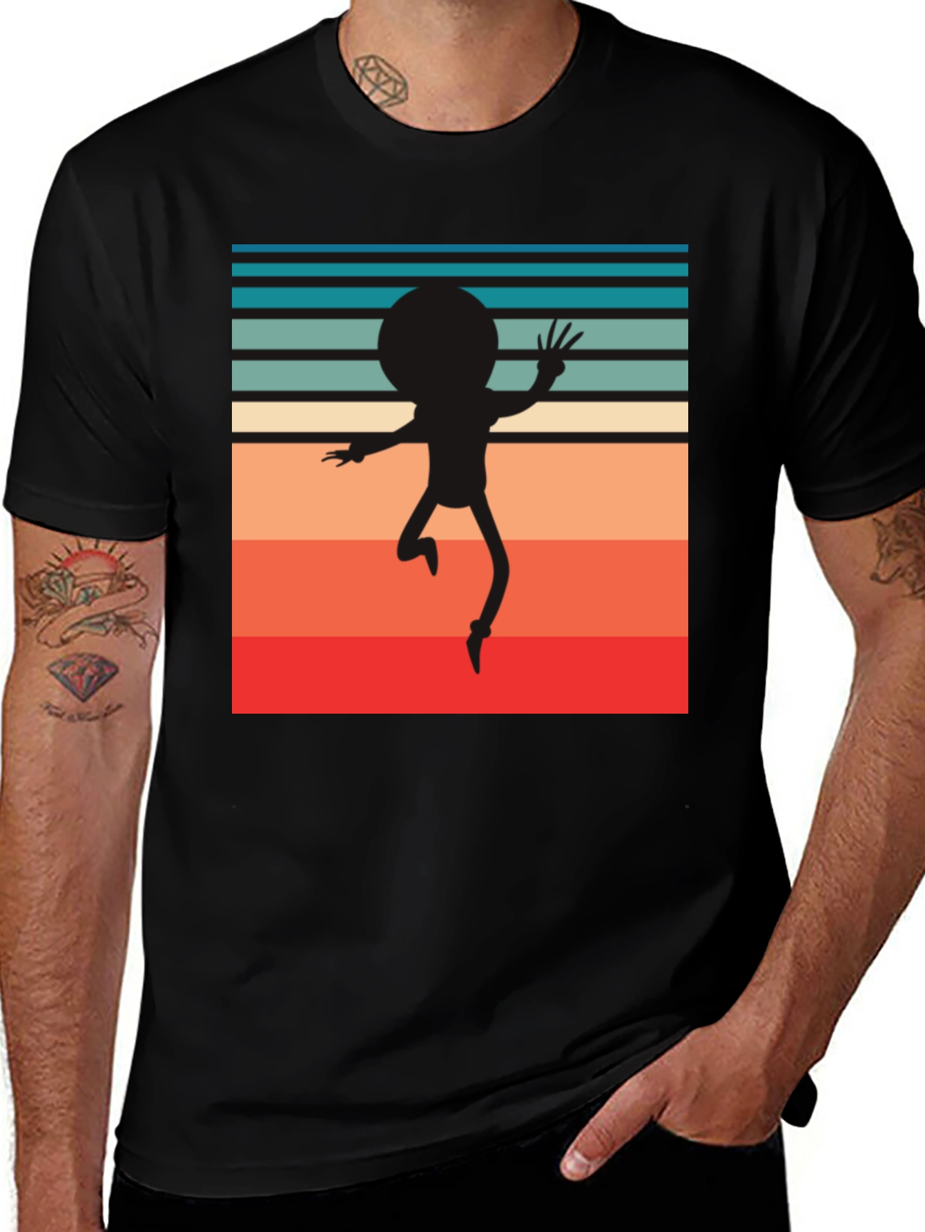 Variant 6 of Retro Morty Silhouette T-Shirt
