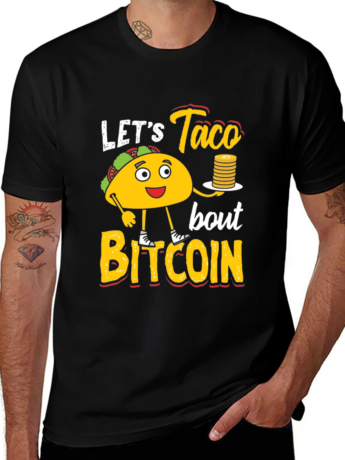 Variant 26 of Let's Taco Bout Bitcoin Graphic Tee