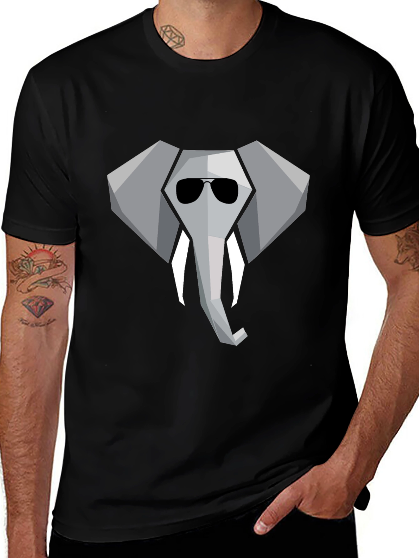 Variant 8 of Cool Elephant Graphic Tee