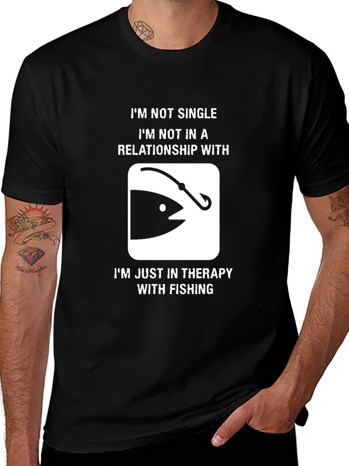 Variant 9 of Funny Fishing Therapy T-Shirt