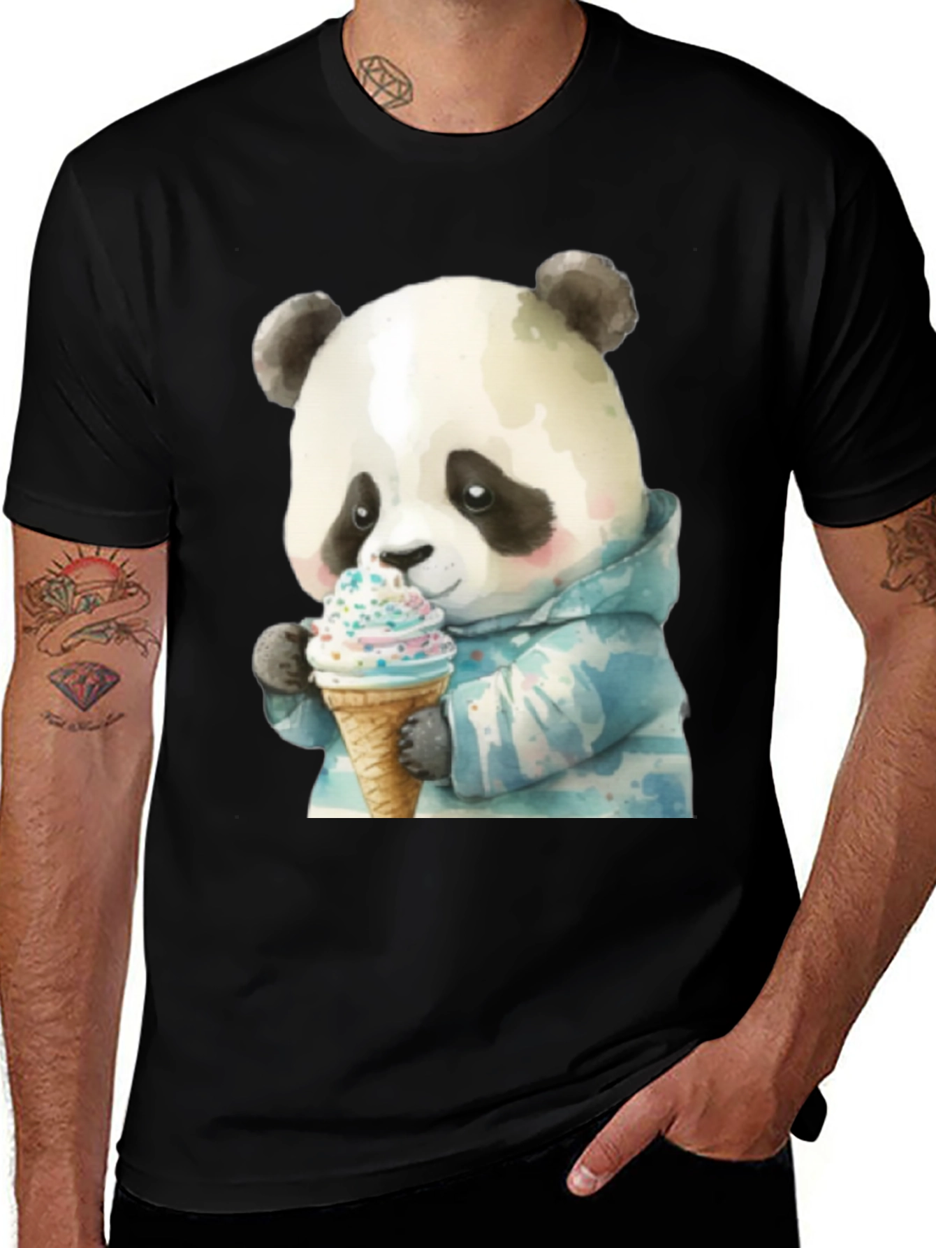 Variant 18 of Panda Ice Cream Graphic Tee