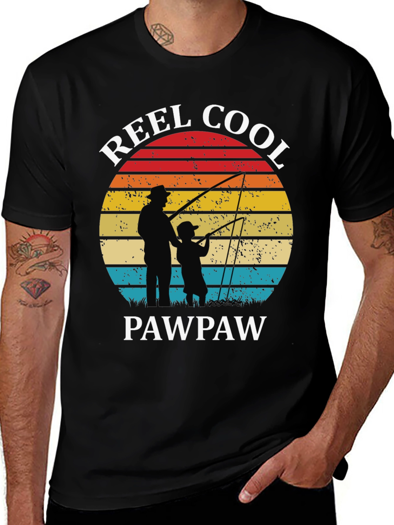 Variant 4 of Reel Cool Pawpaw Fishing T-Shirt - Father's Day Gift