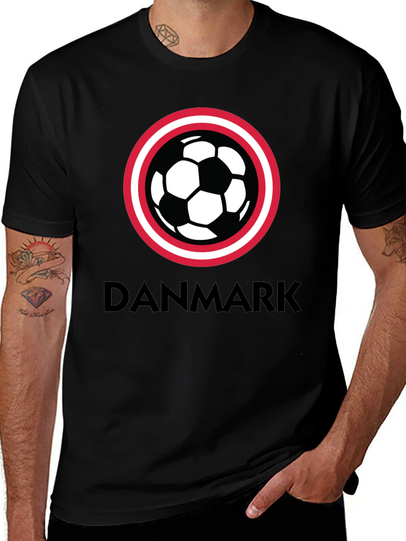 Variant 24 of Danmark Soccer T-Shirt - Black