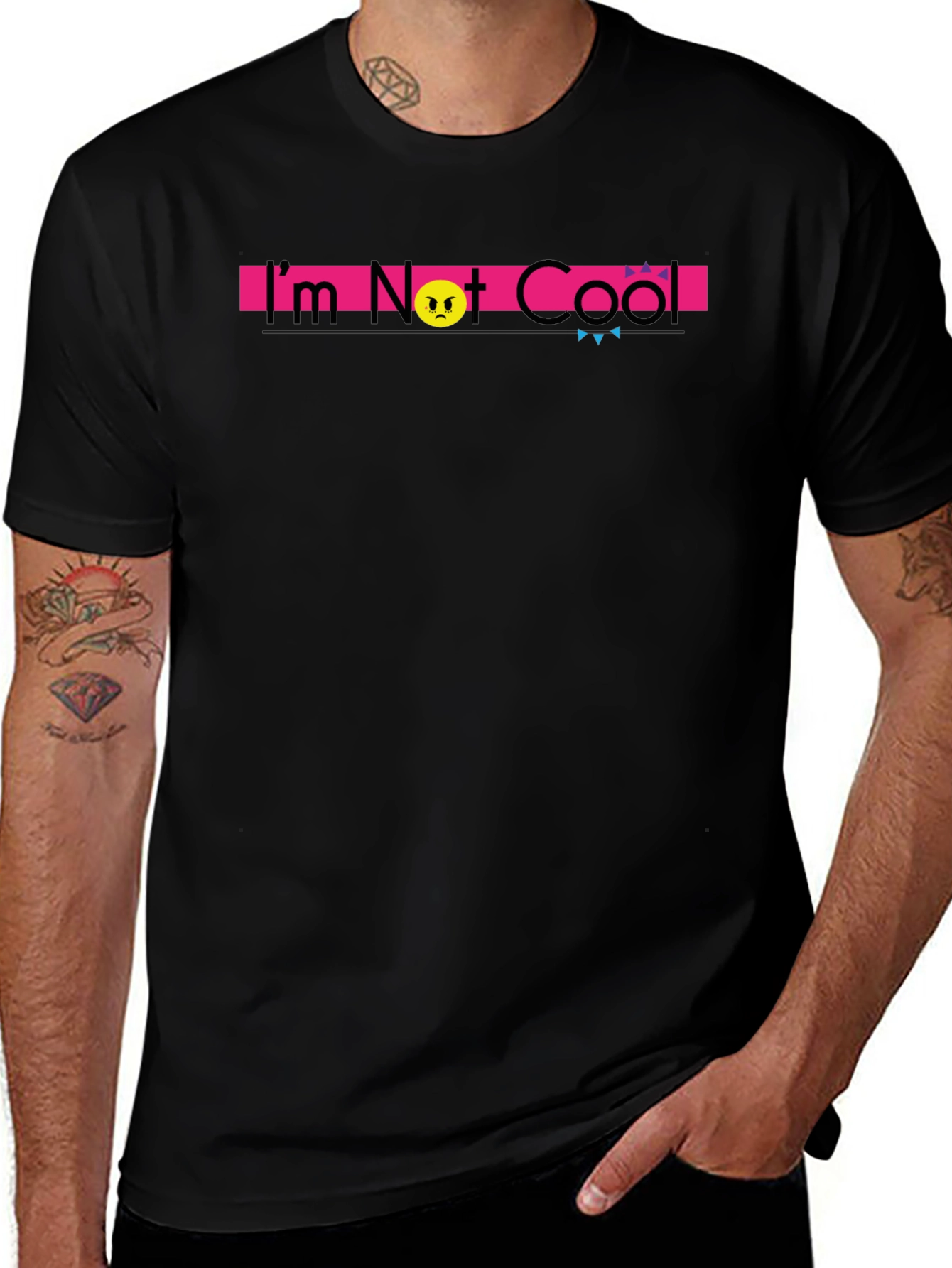Variant 5 of I'm Not Cool Graphic Tee - Unisex Black T-Shirt