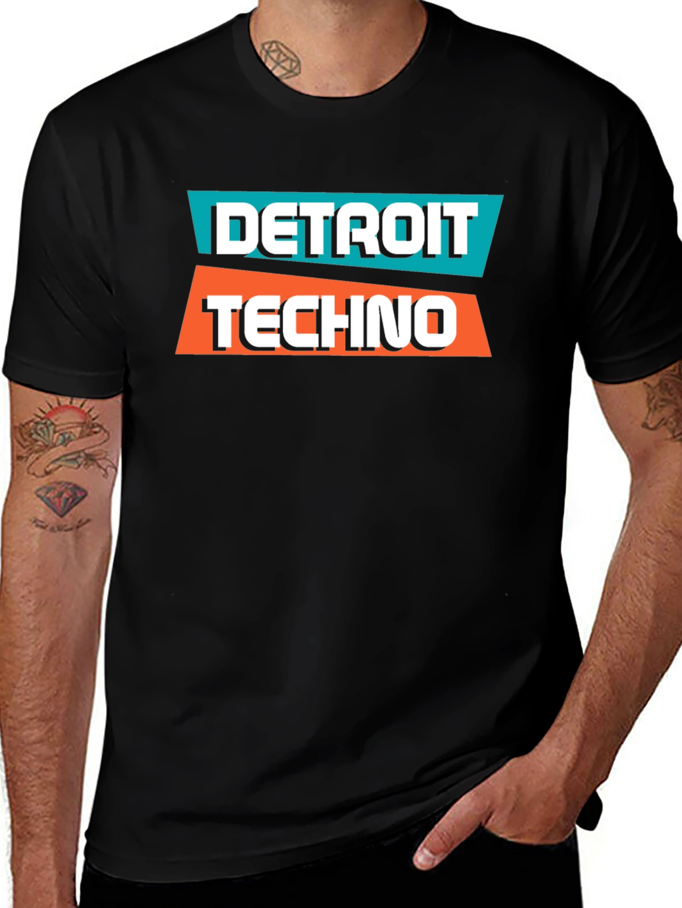 Variant 4 of Detroit Techno Graphic T-Shirt - Modern Style