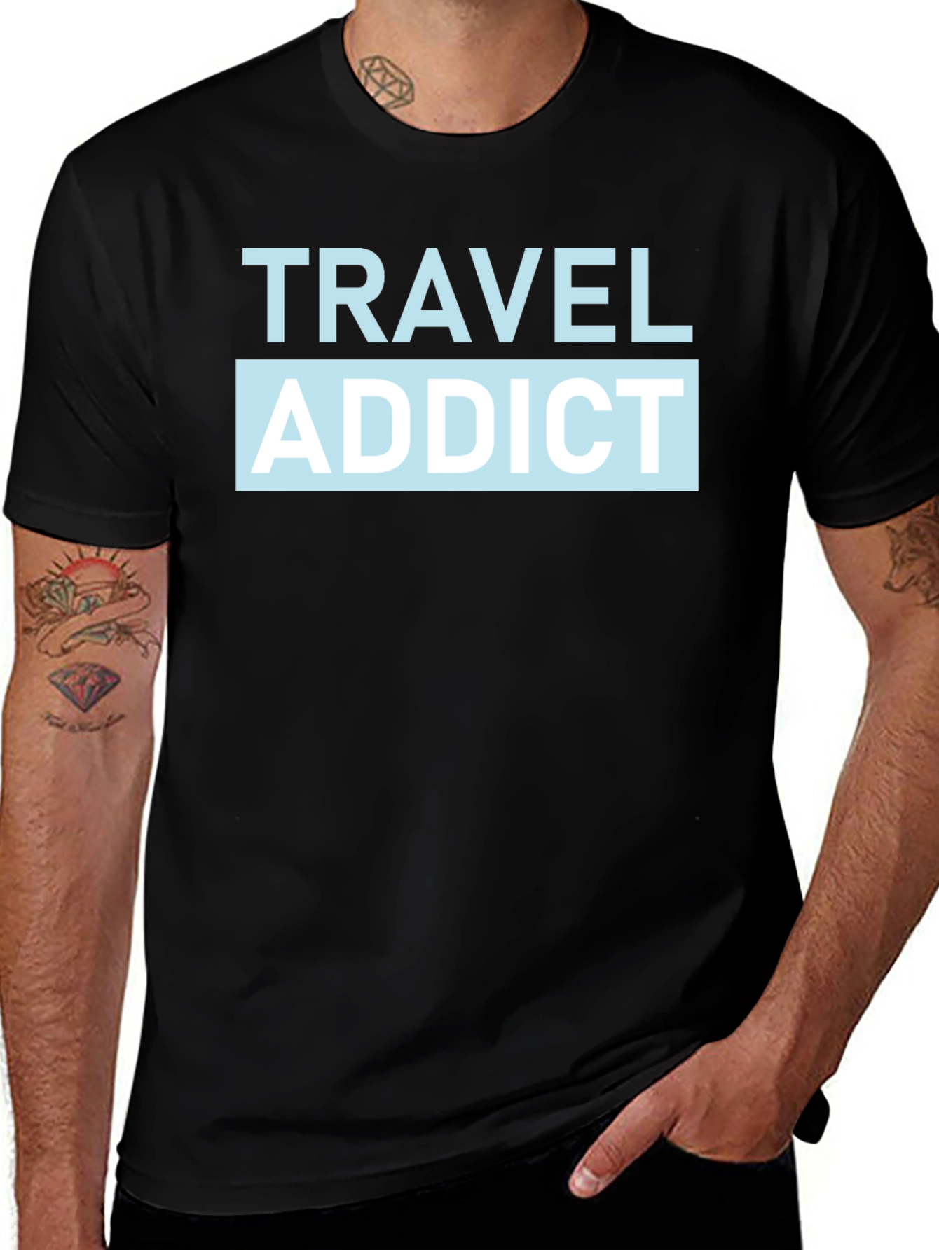 Variant 13 of Travel Addict Graphic T-Shirt