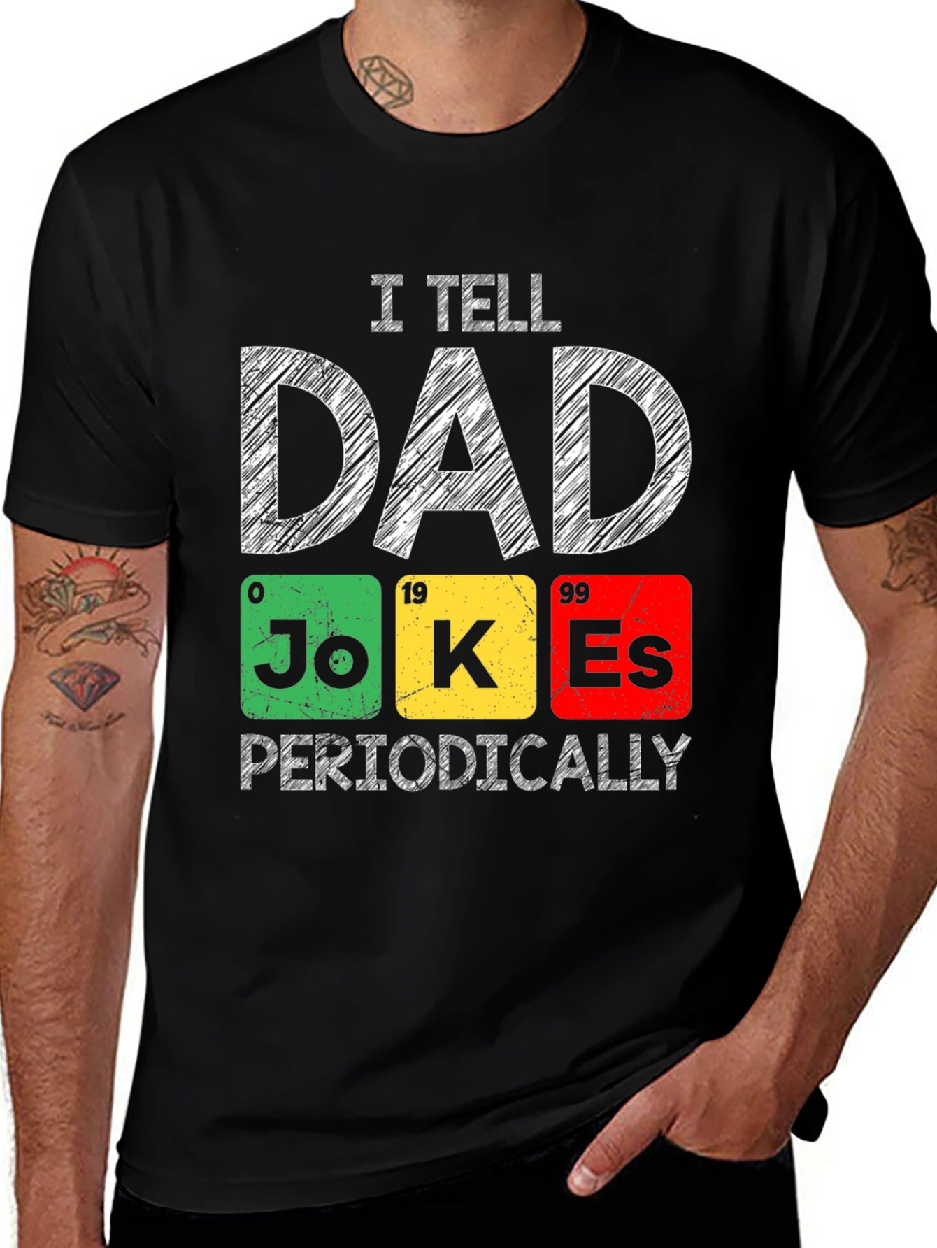 Dad Jokes T-Shirt - Periodic Table Elements Funny Father's Day Gift