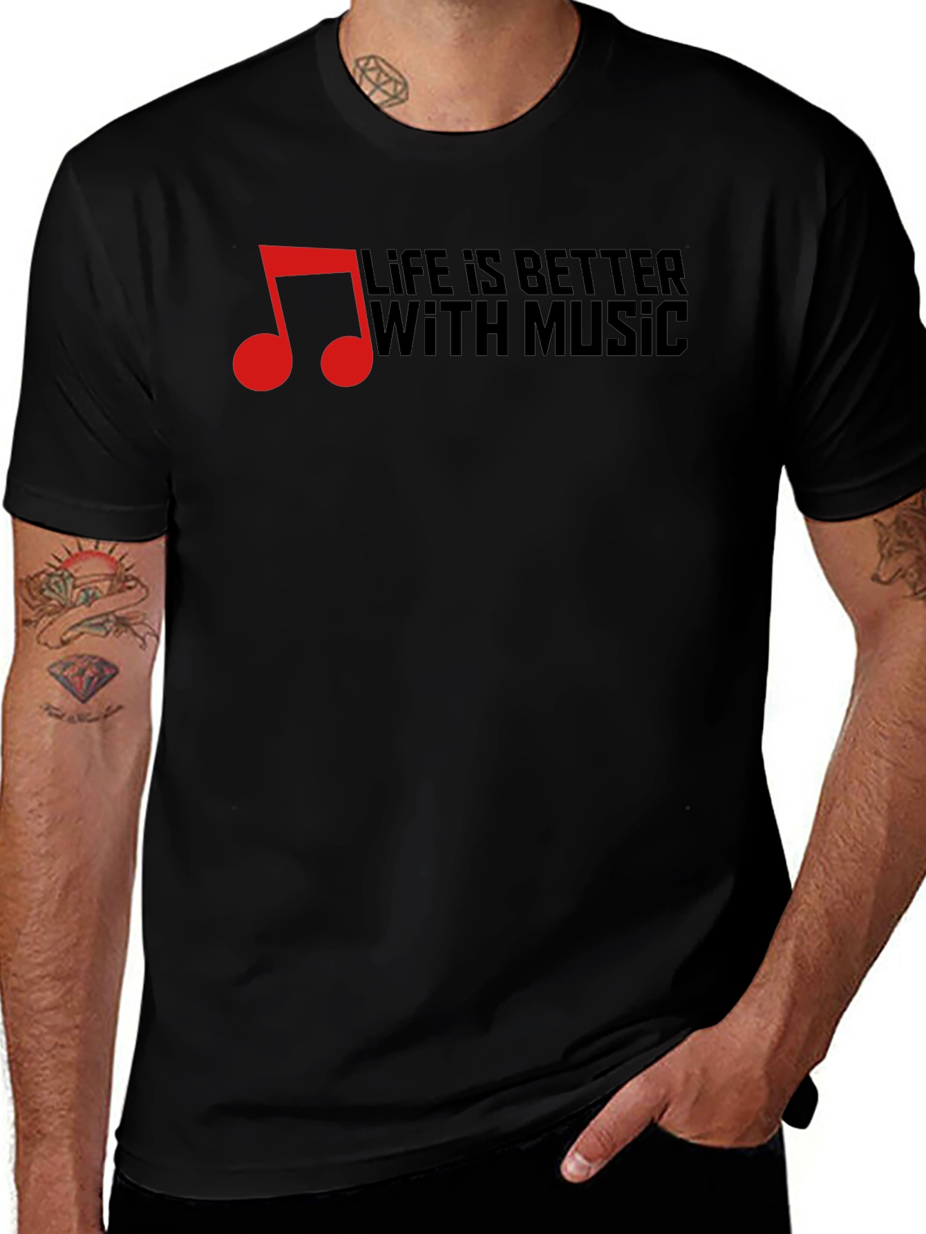 Variant 4 of Life is Better With Music Graphic Tee