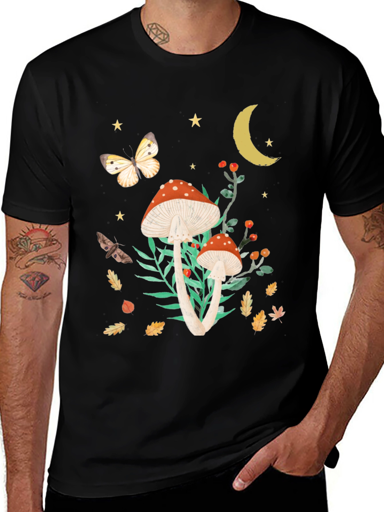 Variant 30 of Mushroom Butterfly Graphic Tee