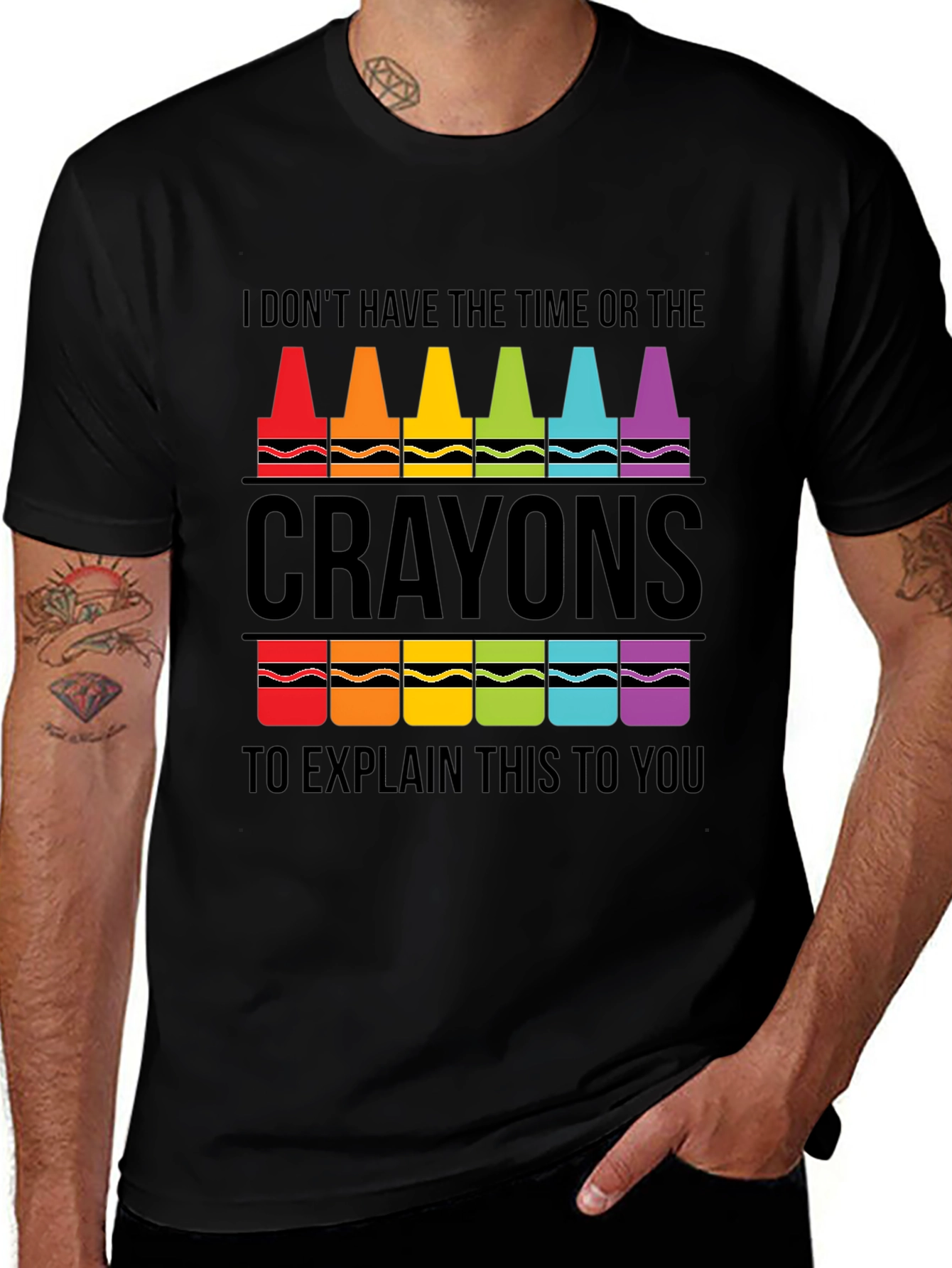 Variant 14 of Crayon Time T-Shirt - Funny Graphic Tee
