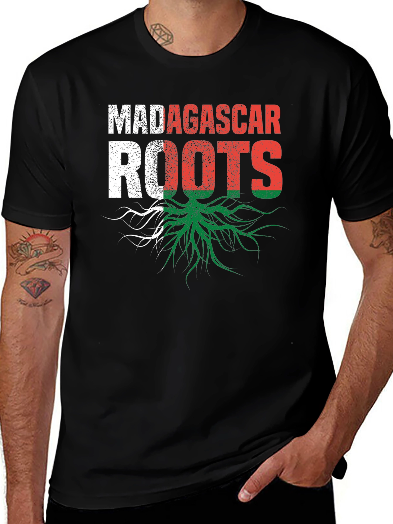 Madagascar Roots T-Shirt - Black Graphic Tee