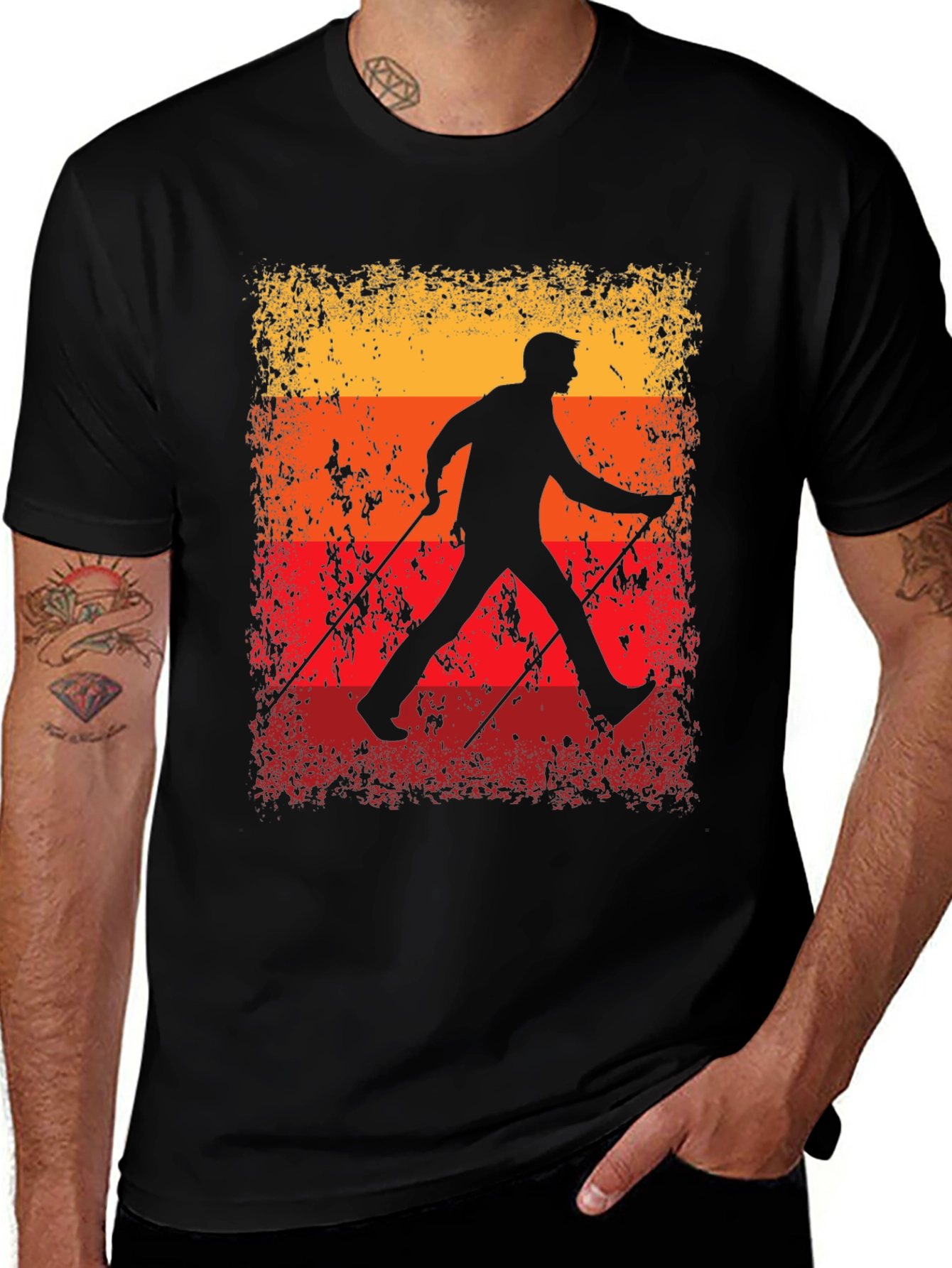 Variant 6 of Retro Nordic Walking T-Shirt