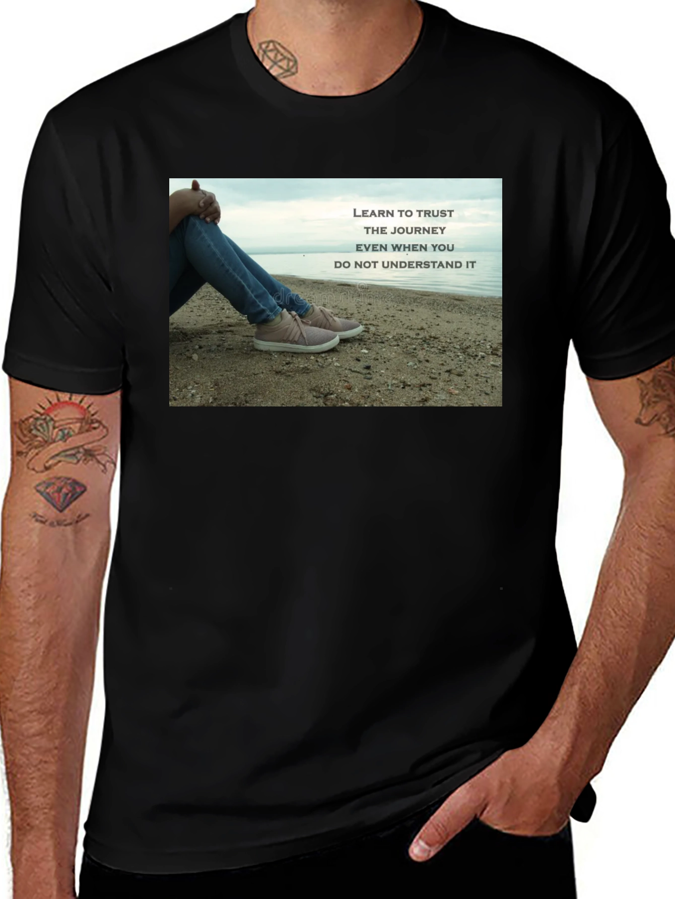 Trust the Journey Graphic Tee - Black