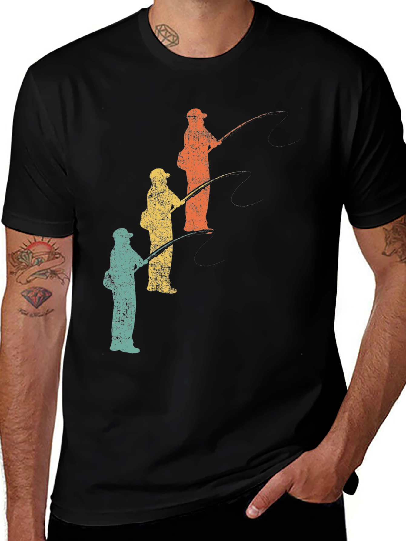 Retro Fishing Trip T-Shirt - Father & Children