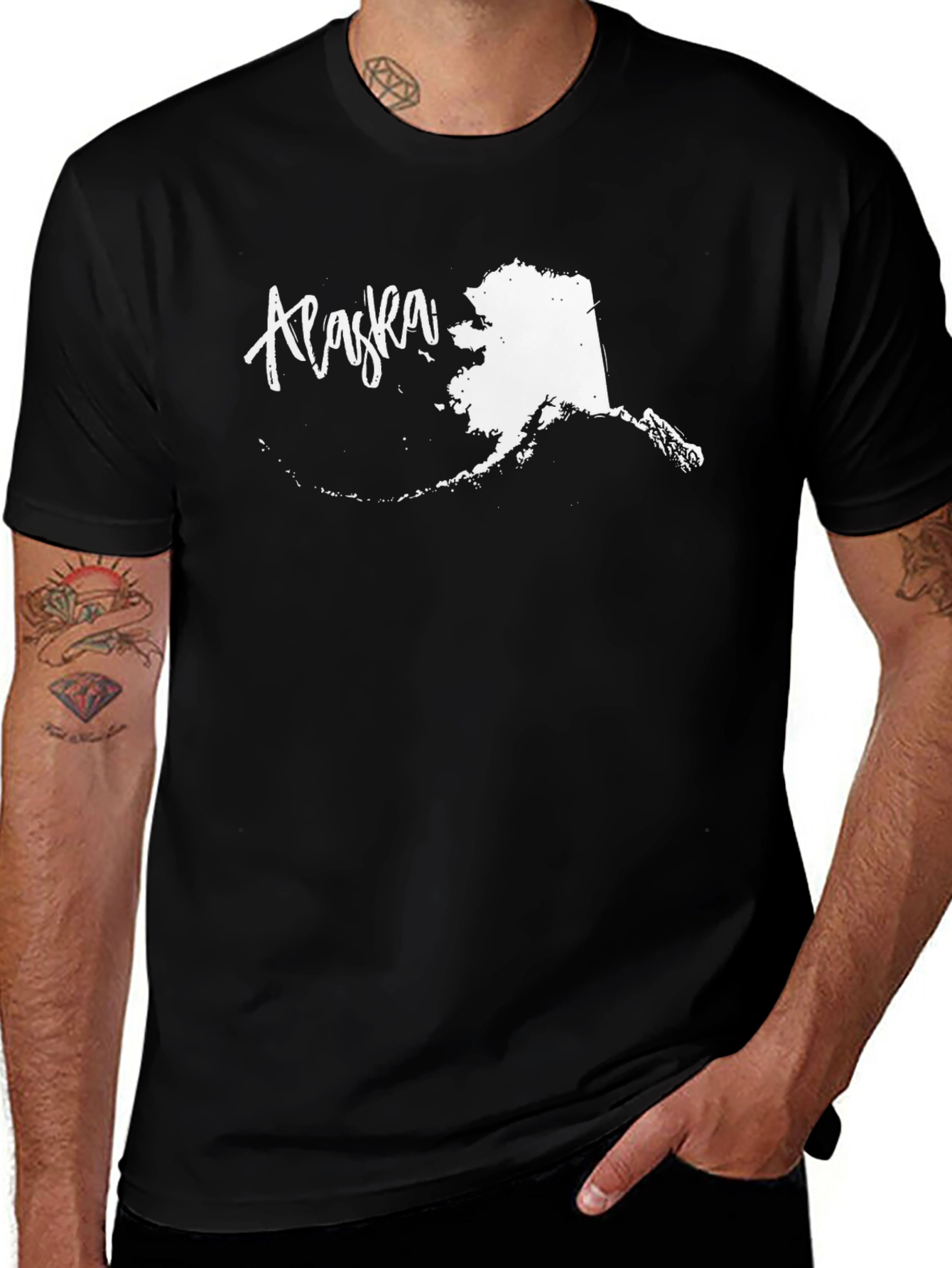 Alaska State Map Graphic Tee - Unisex