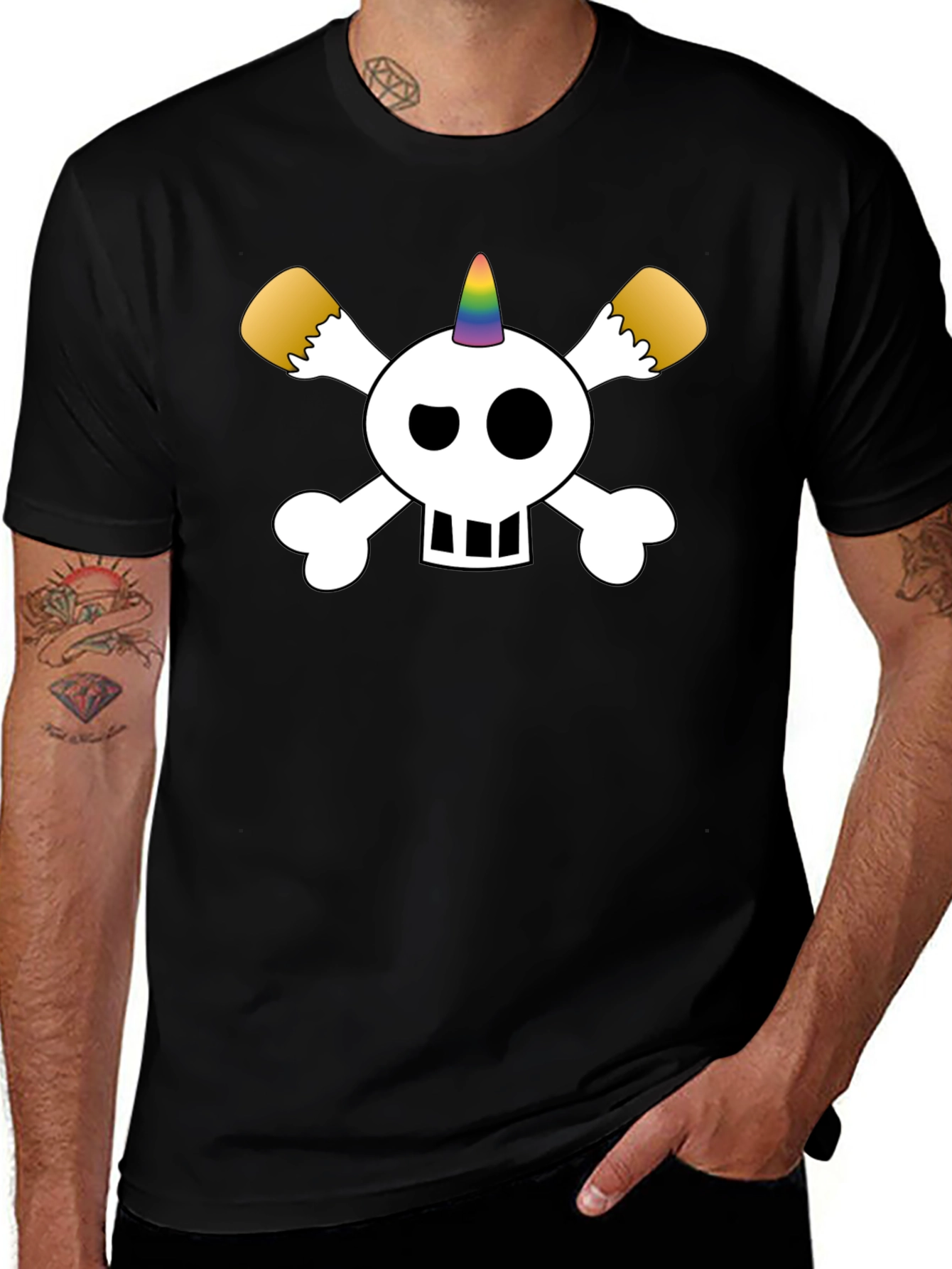 Variant 9 of Unicorn Skull T-Shirt - Funny Graphic Tee
