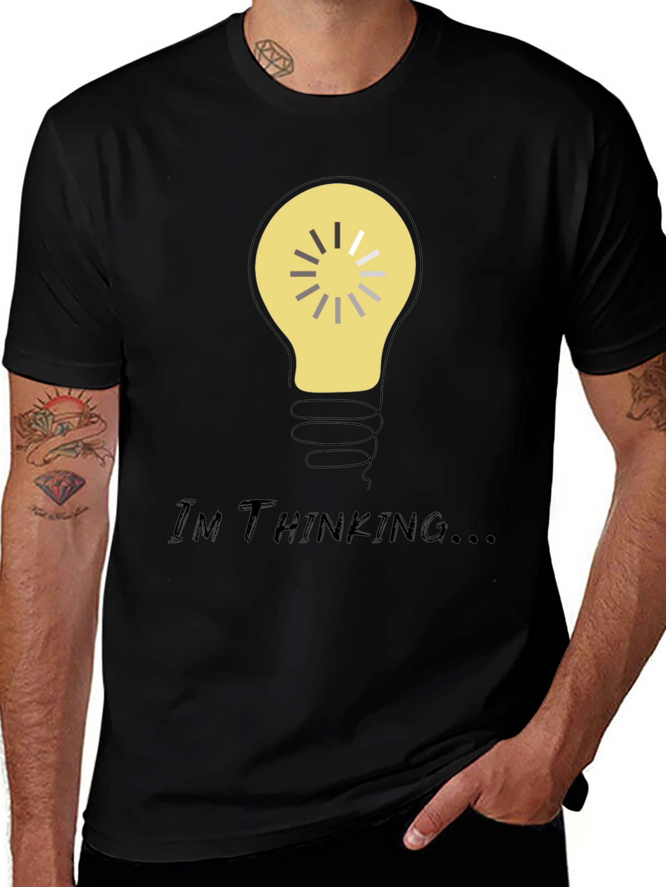 Variant 10 of I'm Thinking Lightbulb Graphic T-Shirt