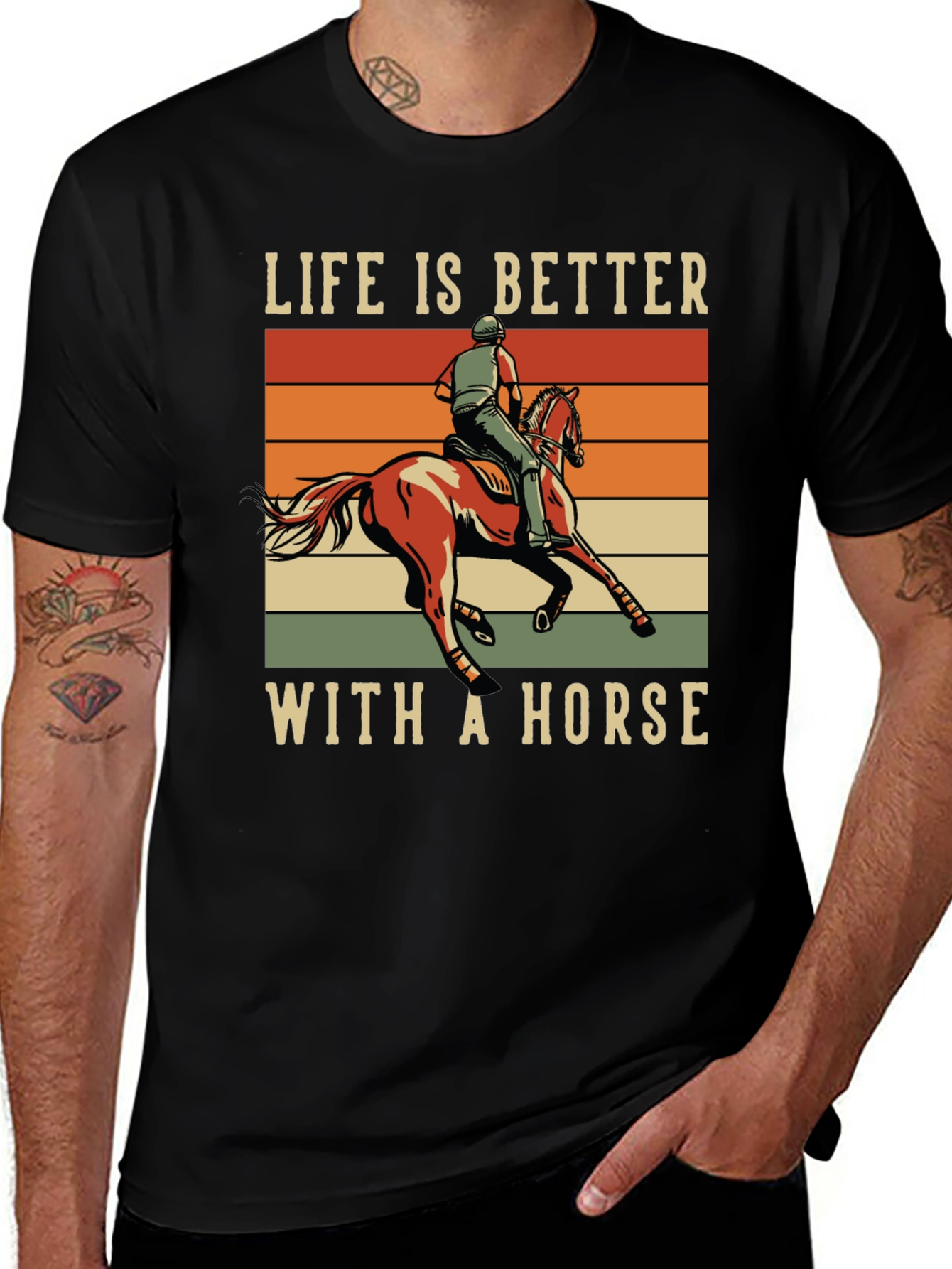 Variant 19 of Life is Better With a Horse Graphic Tee