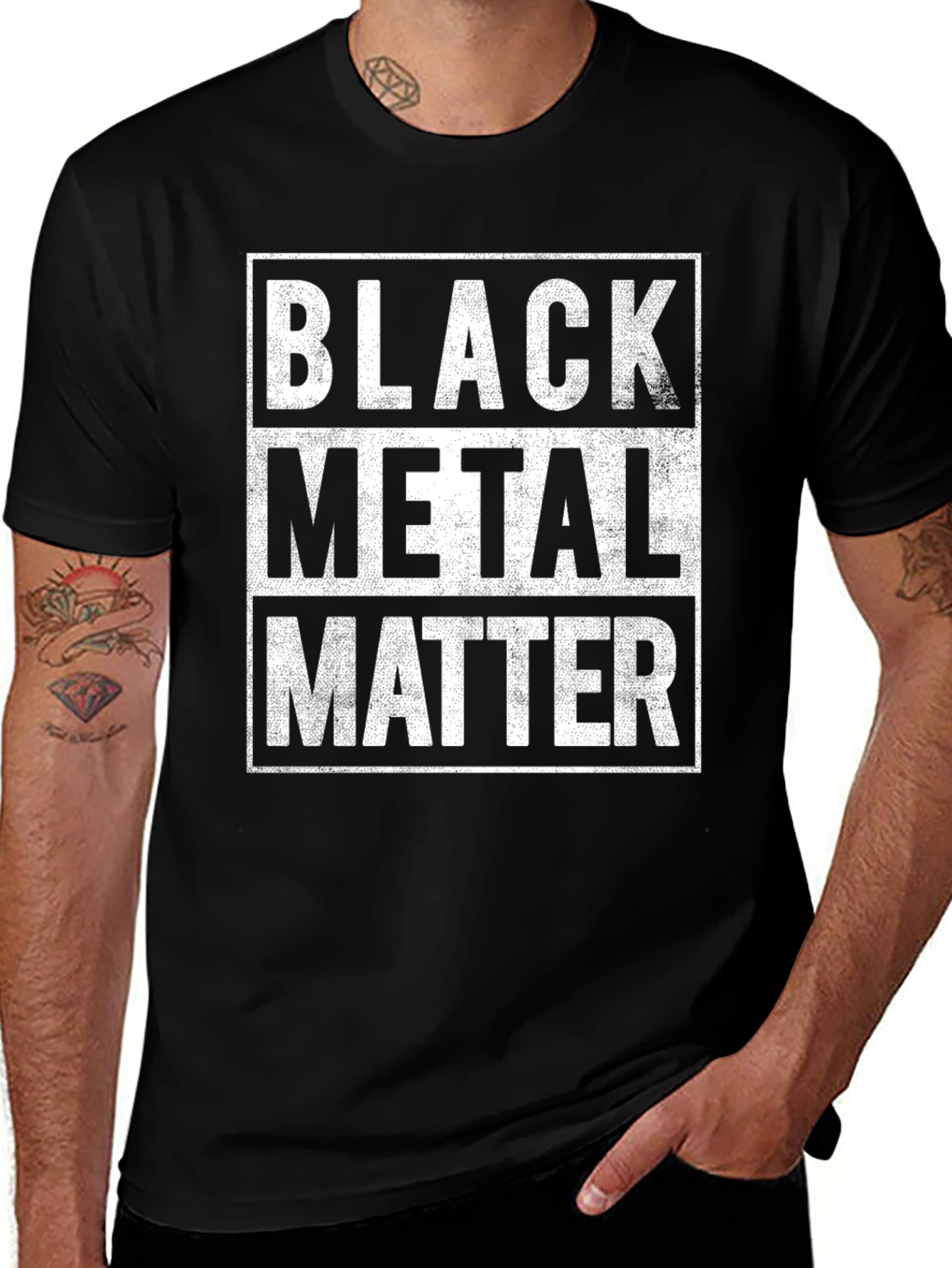 Black Metal Matter Graphic T-Shirt