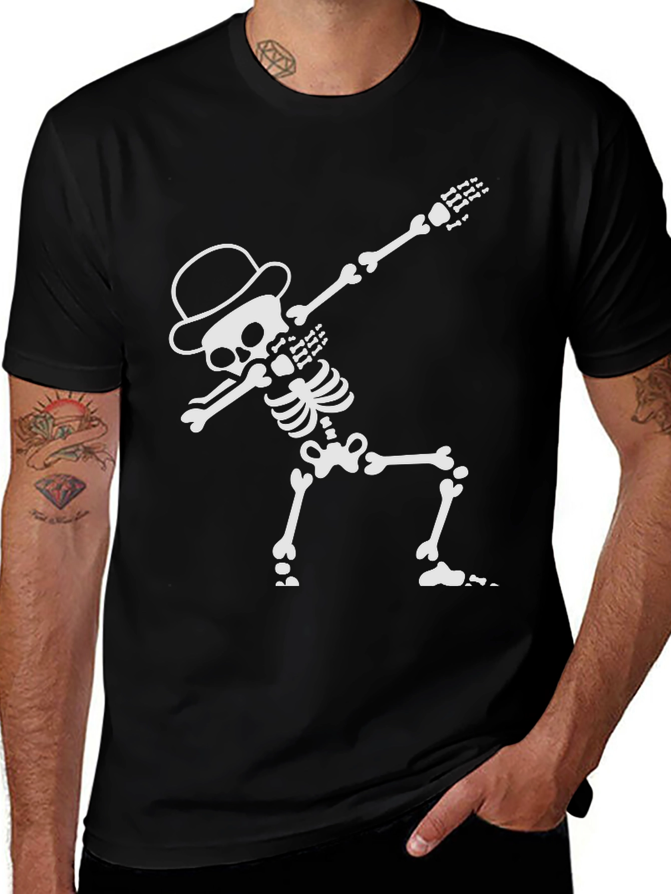 Variant 18 of Dabbing Skeleton T-Shirt - Cool Halloween Tee