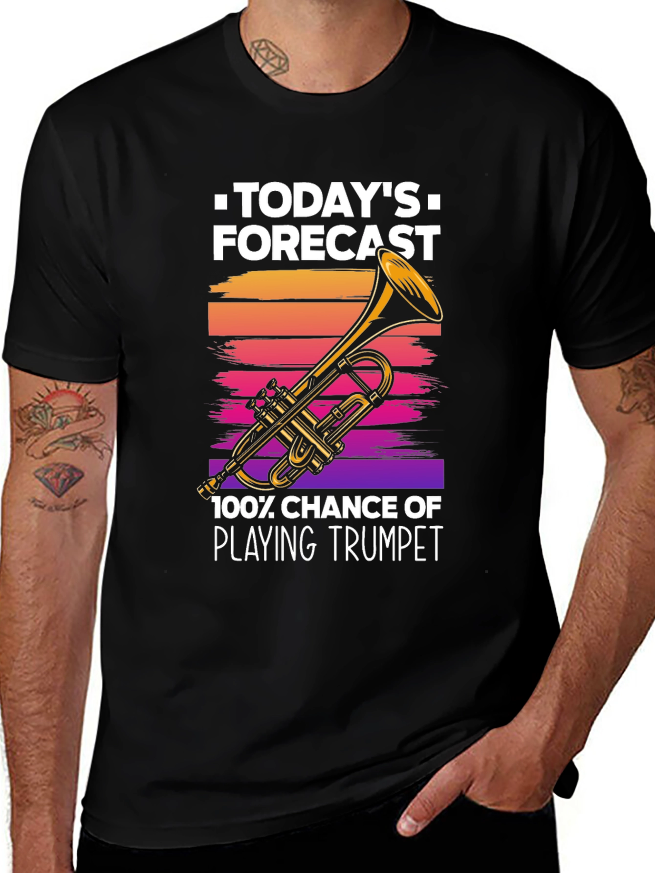 Variant 8 of Trumpet Player Forecast Graphic Tee