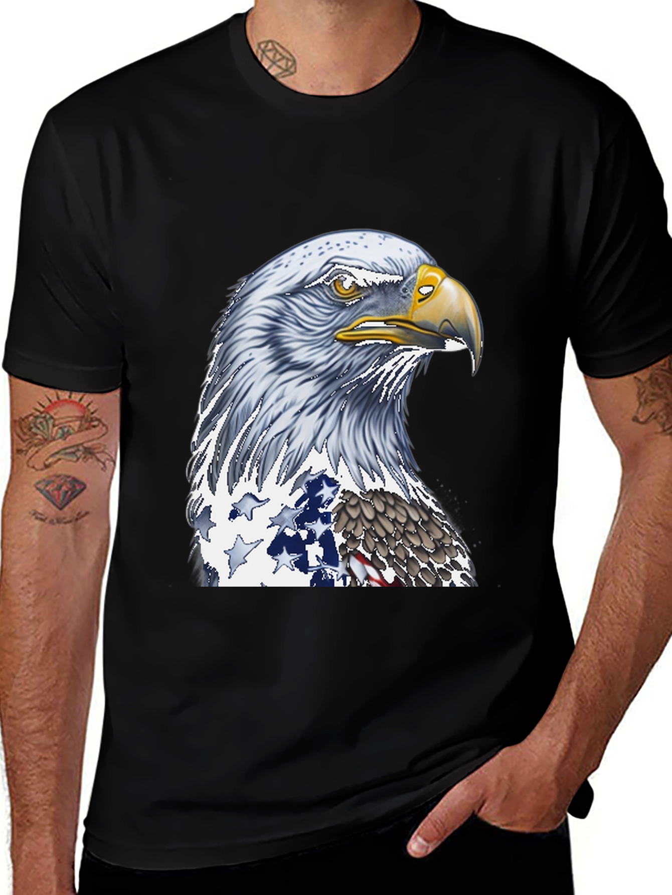 Patriotic Eagle Graphic T-Shirt