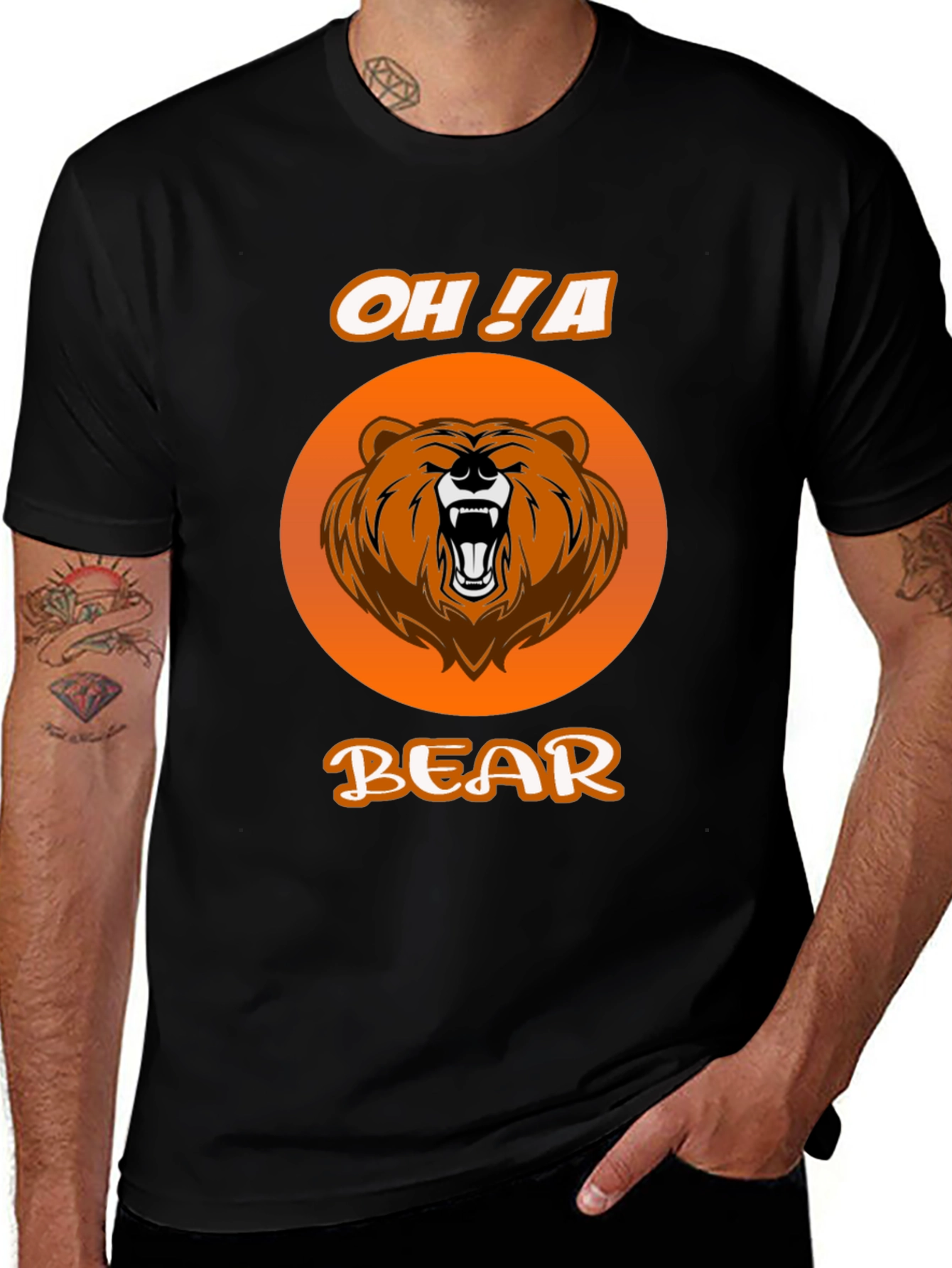 Variant 24 of Oh! A Bear T-Shirt: Graphic Tee for Animal Lovers