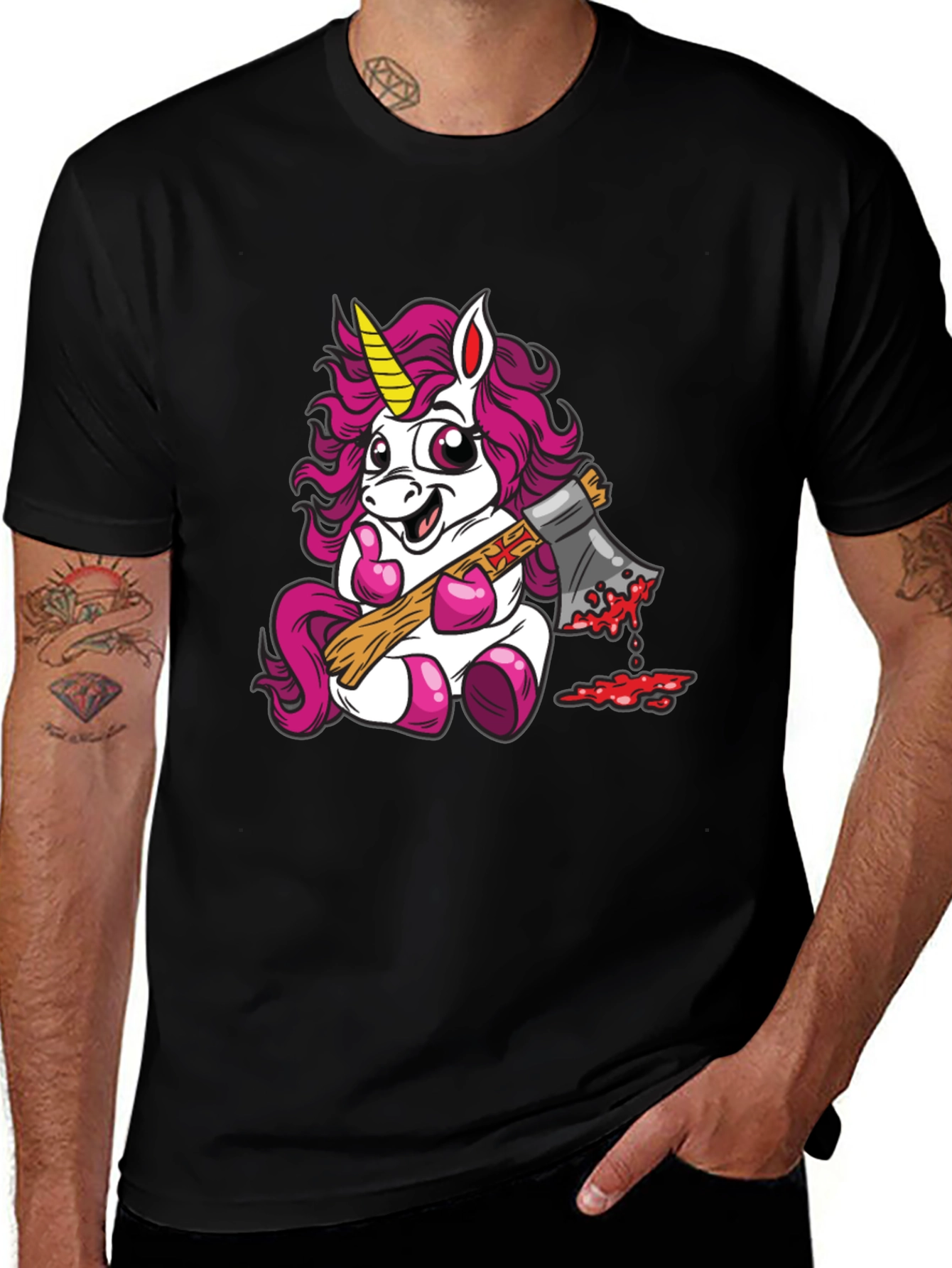 Killer Unicorn Graphic T-Shirt - Creepy Cute Tee
