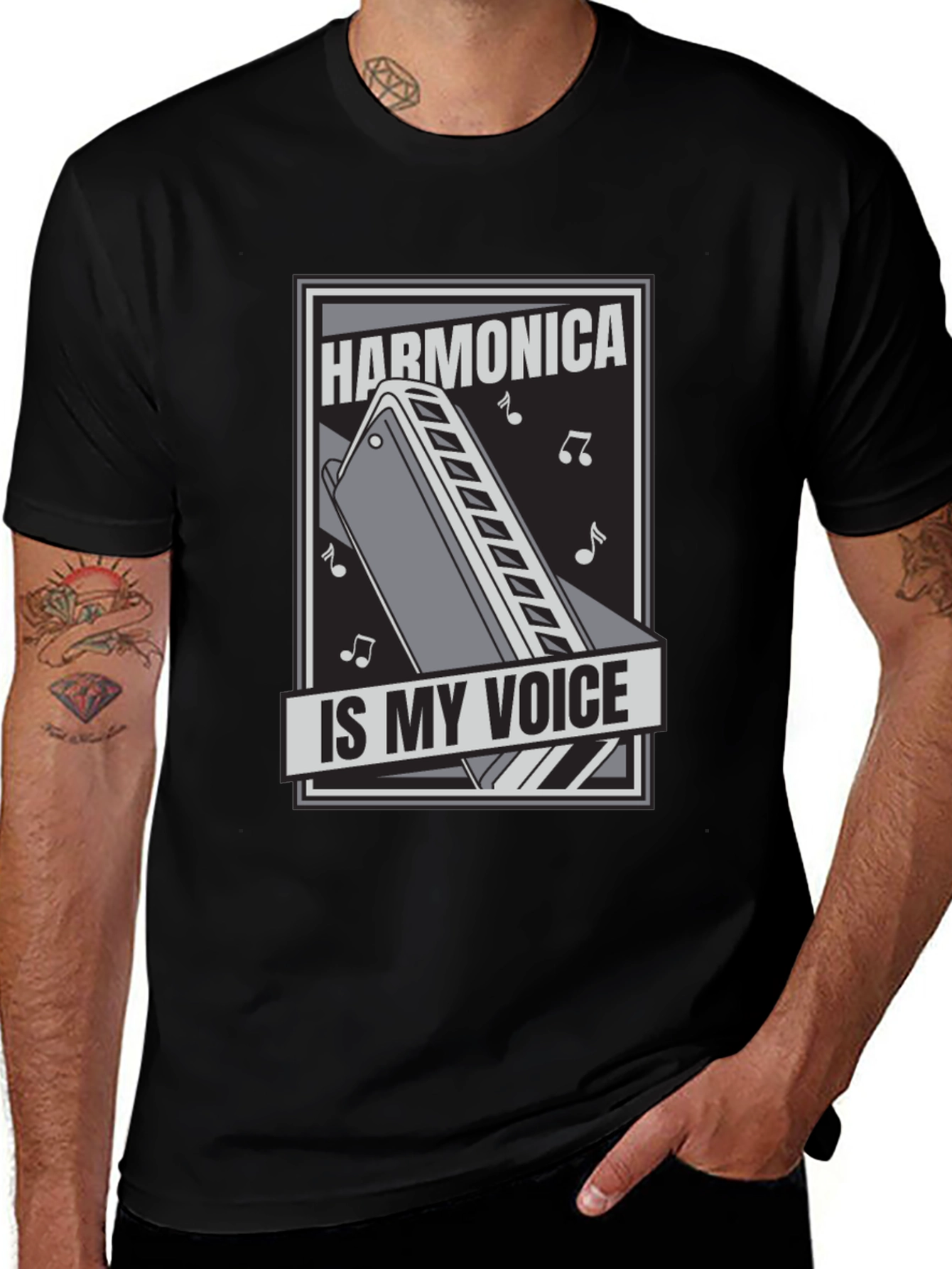 Variant 26 of Harmonica Is My Voice T-Shirt