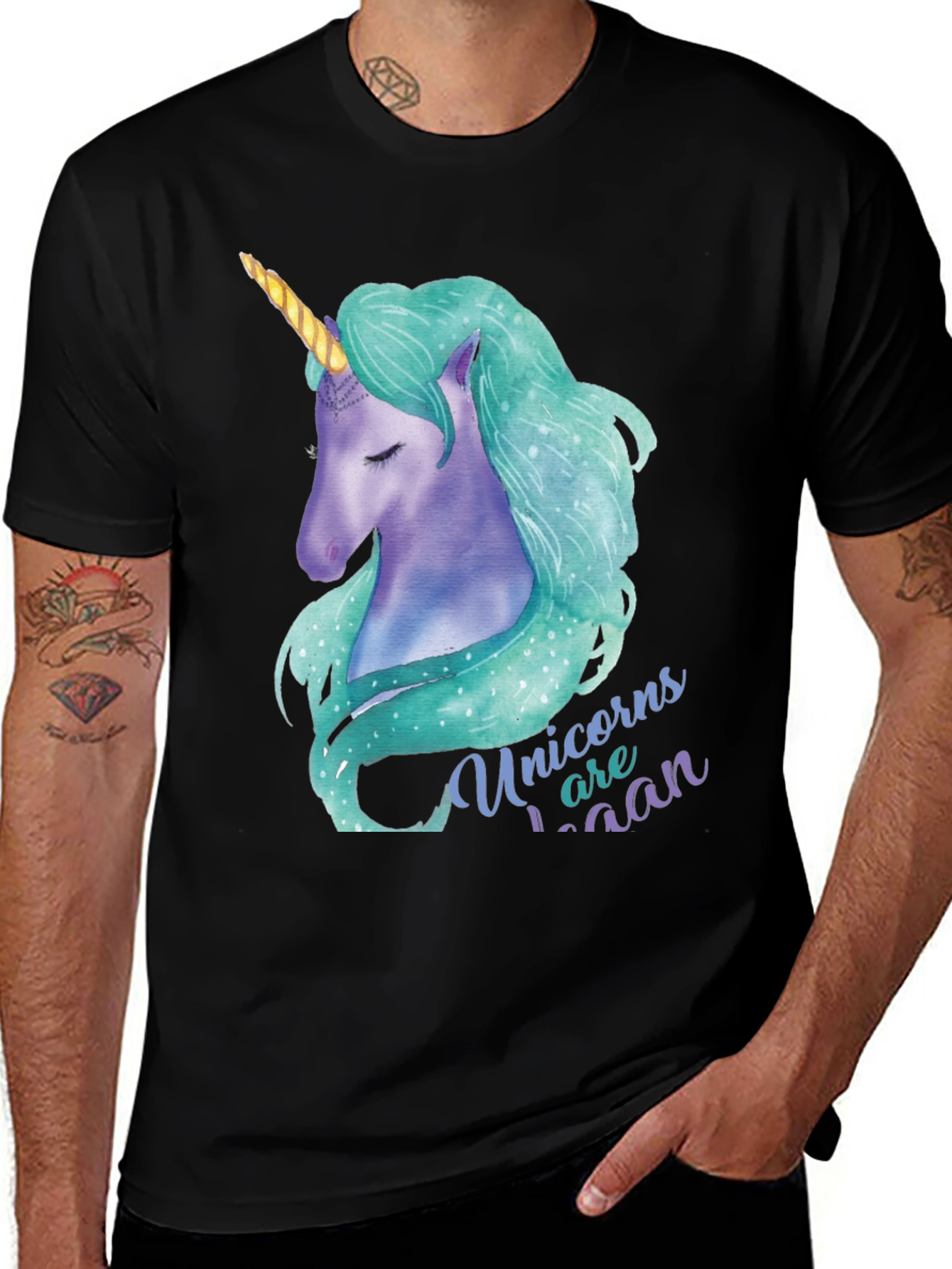 Variant 8 of Unicorn Vegan T-Shirt - Magical Graphic Tee