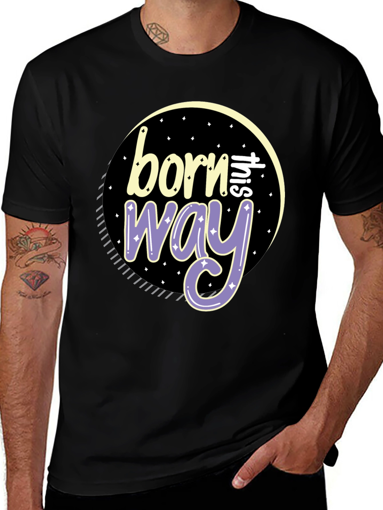 Variant 5 of Born This Way Graphic Tee - Stylish Comfort