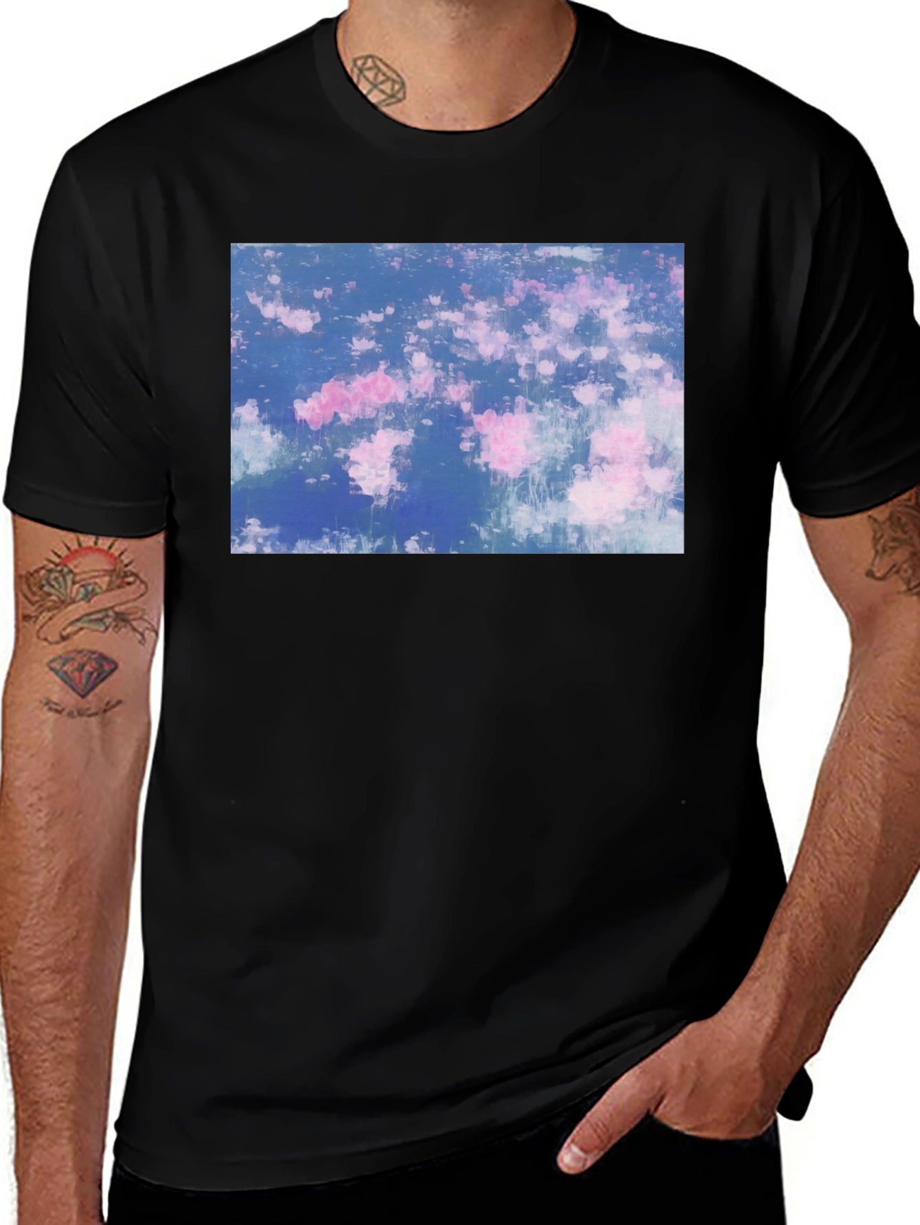 Floral Dream Black T-Shirt