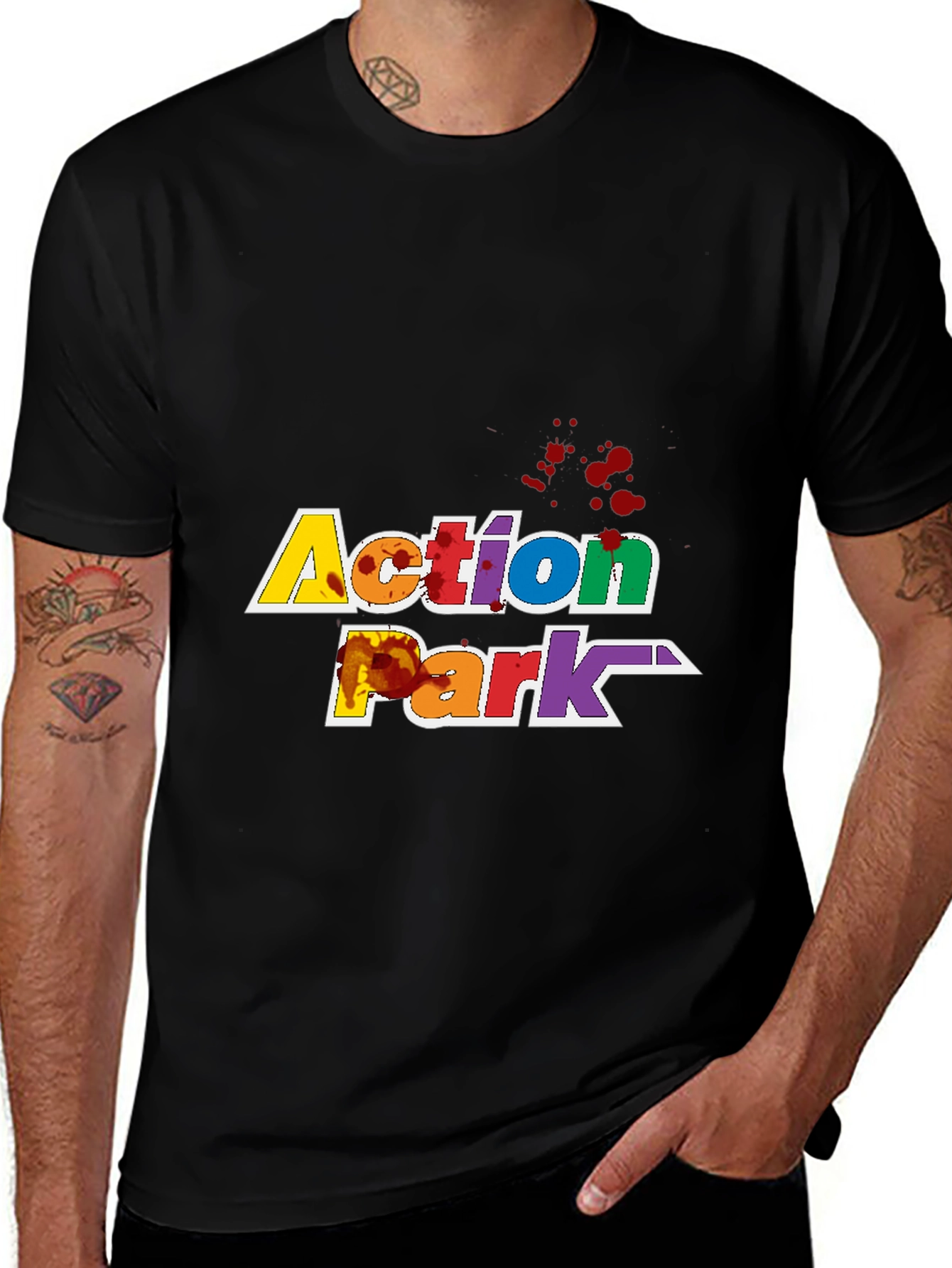 Variant 10 of Action Park T-Shirt Black Graphic Tee