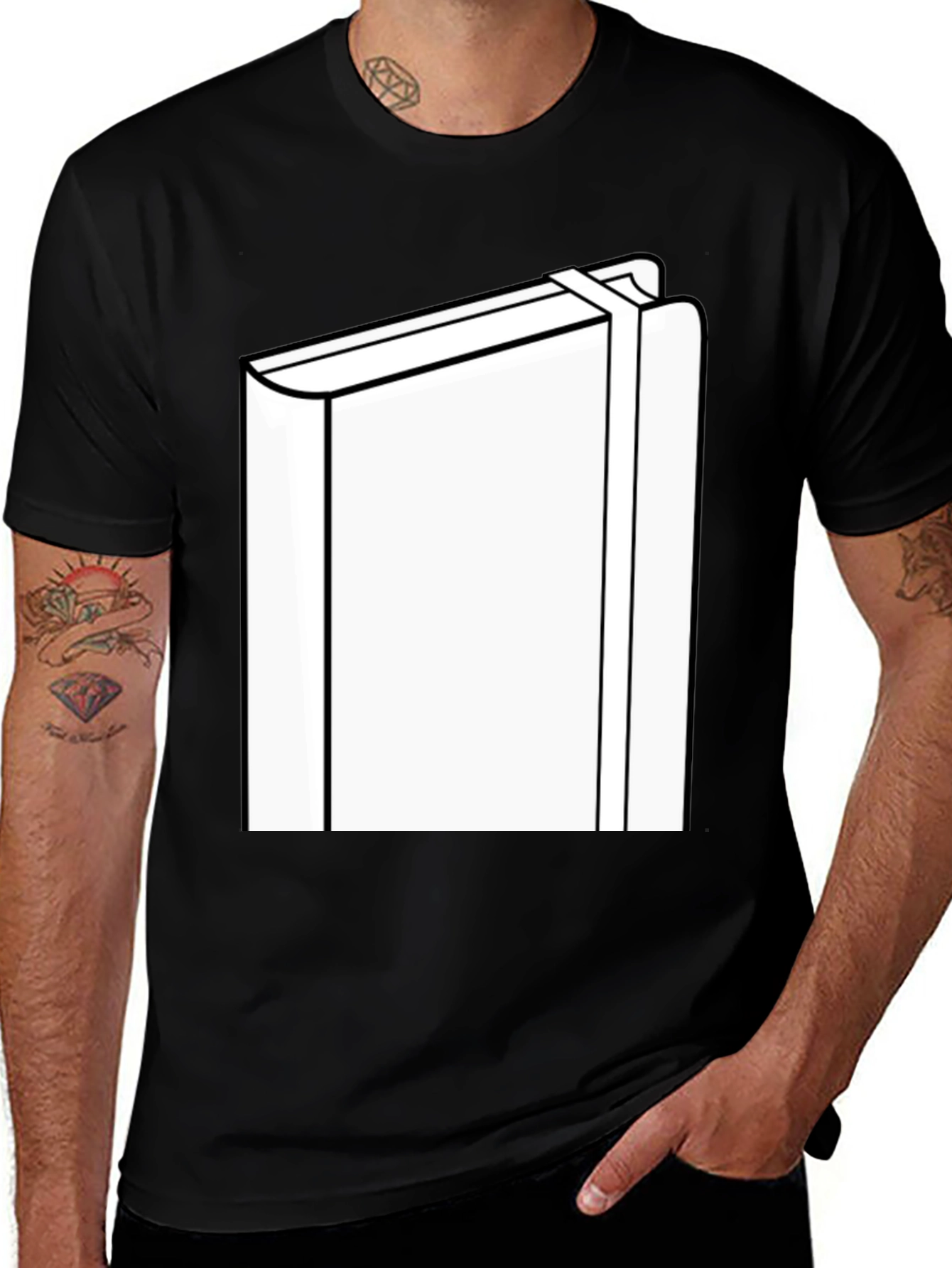 Notebook Graphic T-Shirt - Black Cotton Tee