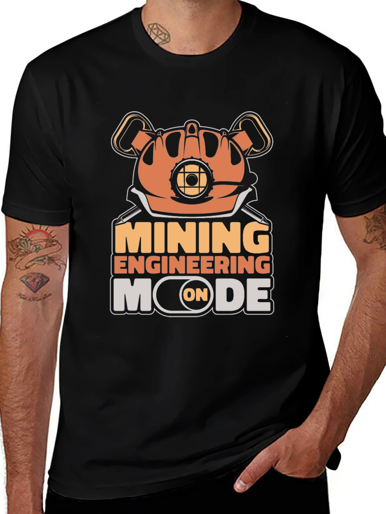 Variant 10 of Mining Engineering Mode On T-Shirt