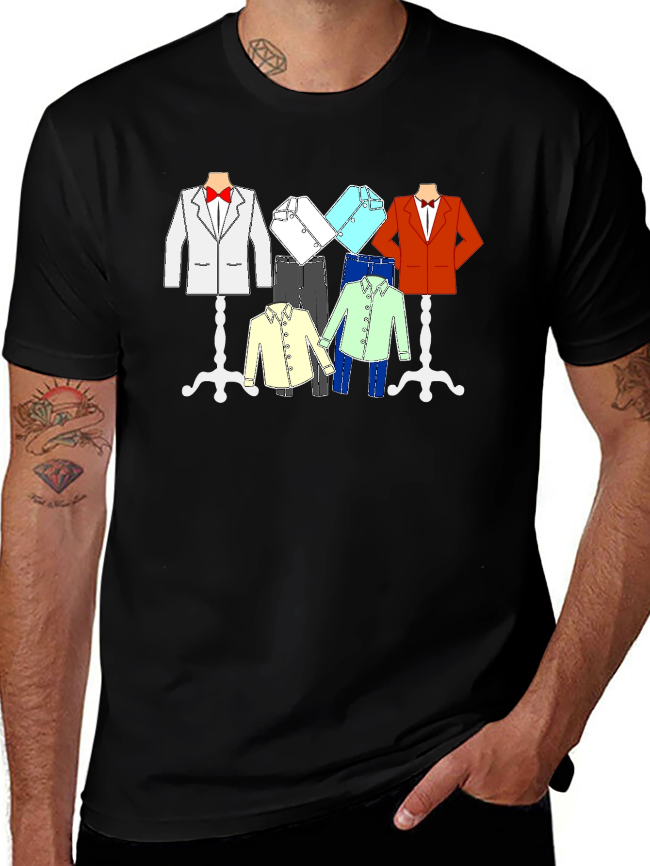 Variant 30 of Stylish Clothing Rack Graphic T-Shirt