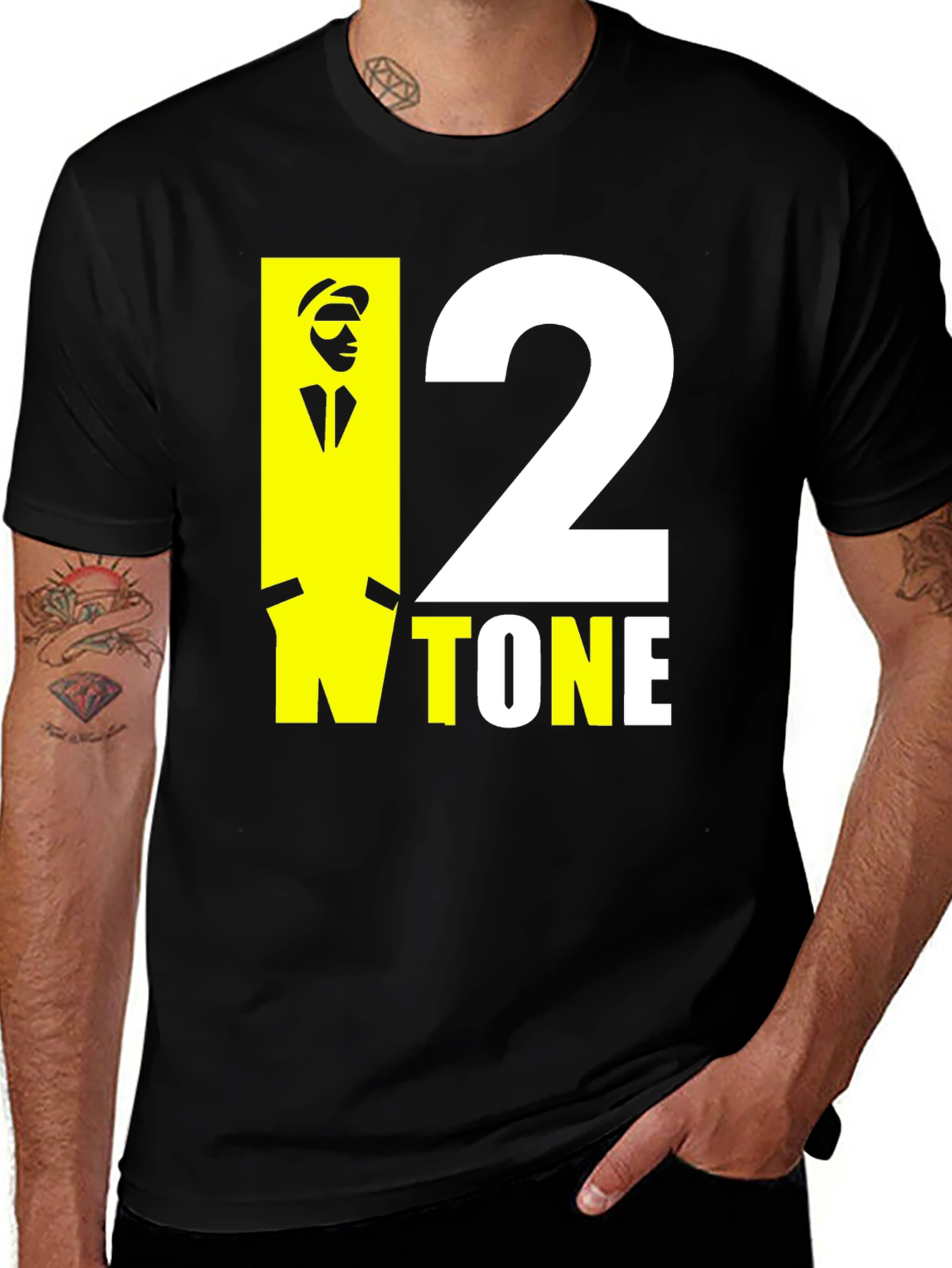 Black 2 Tone T-Shirt - Black main image