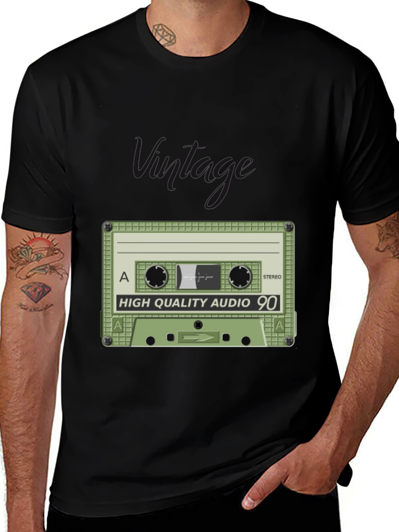 Variant 19 of Retro 90s Cassette Tape Graphic Tee