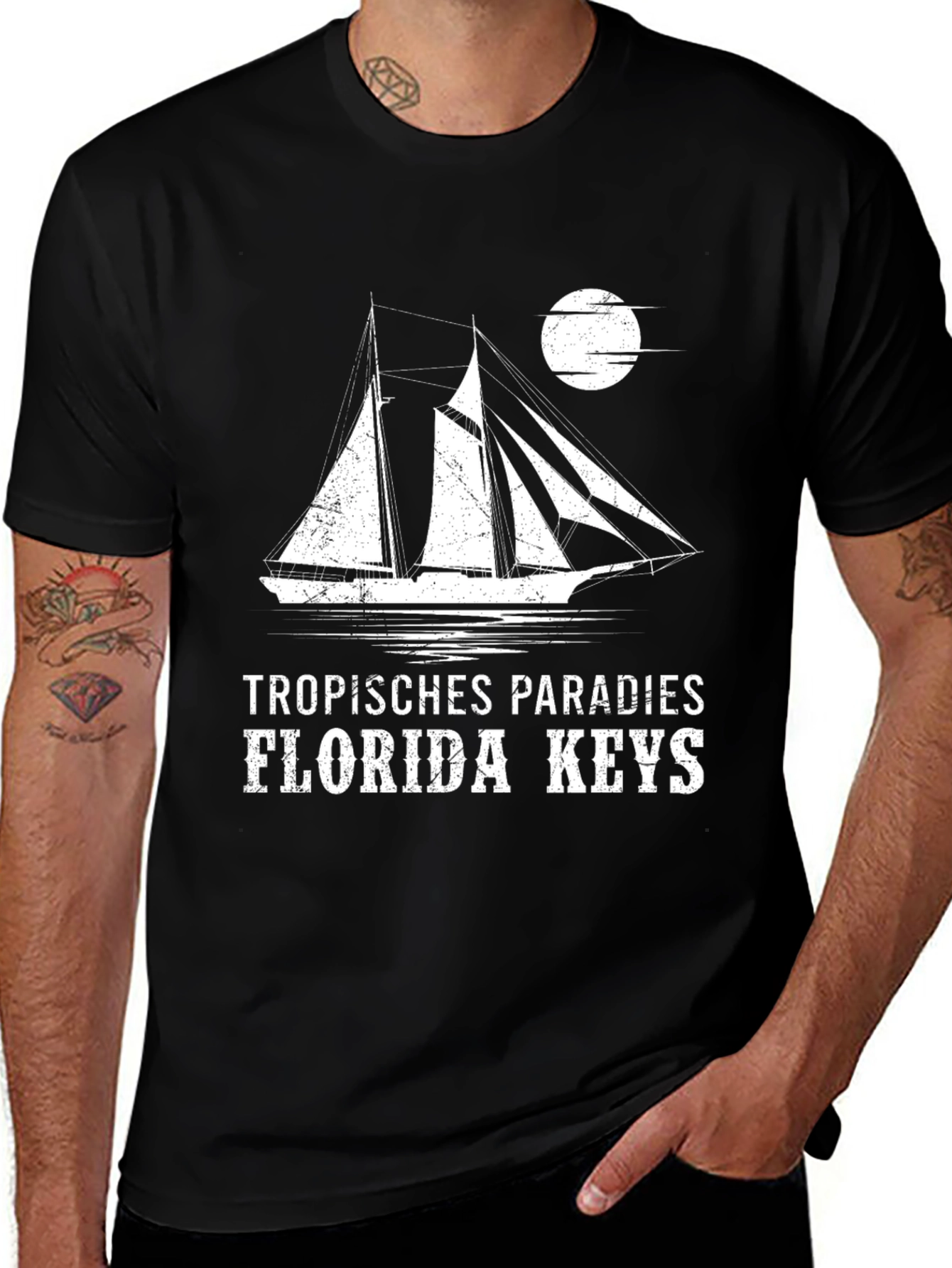 Tropical Paradise Florida Keys Graphic T-Shirt