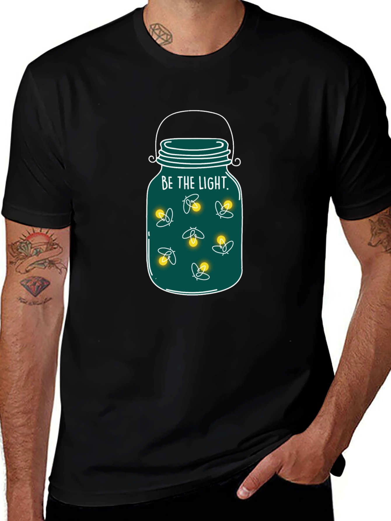 Be the Light Firefly Jar Graphic Tee