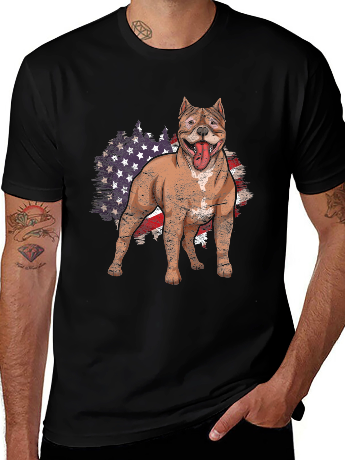 Variant 11 of American Pitbull Dog Graphic Tee